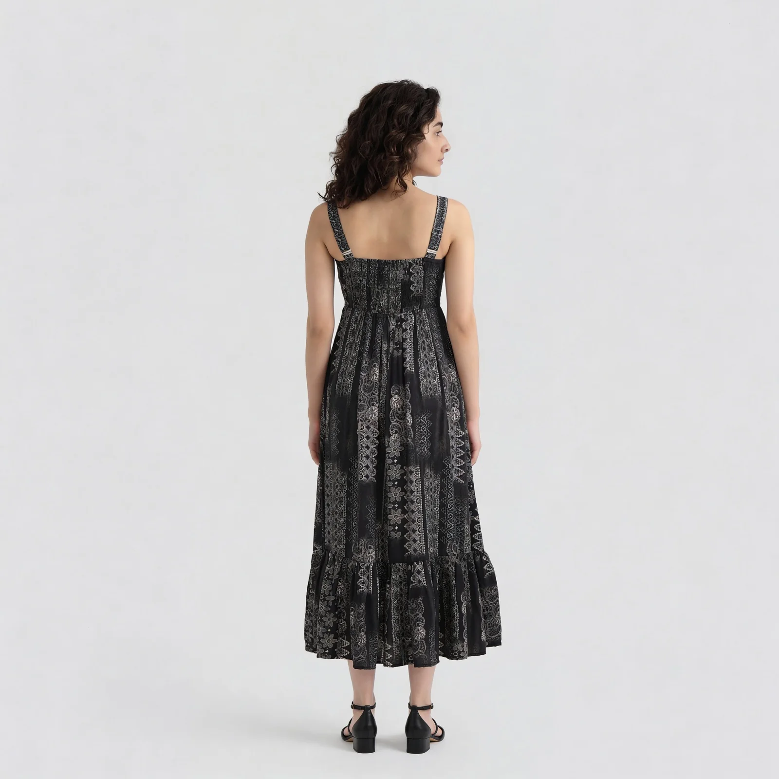 Printed Flared Dress - Image 3