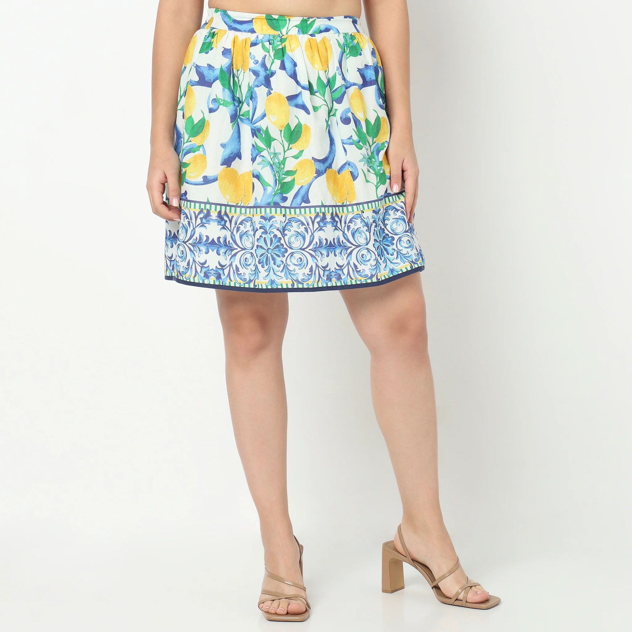 Printed Flared High Rise Skirt - Image 2