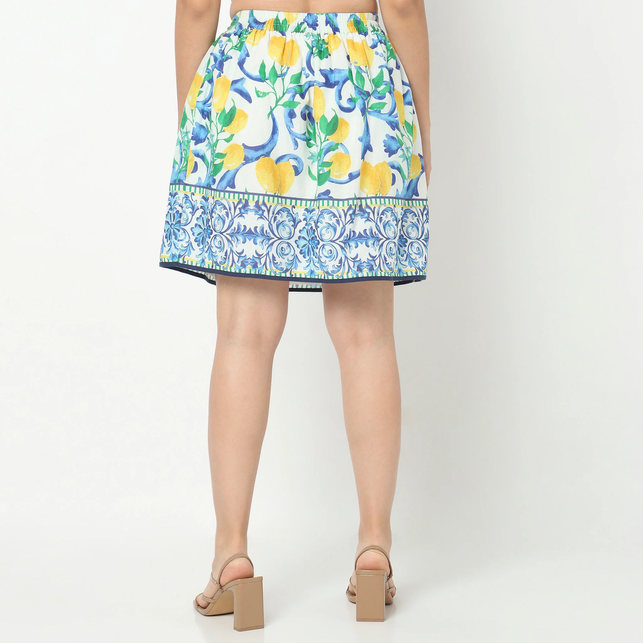 Printed Flared High Rise Skirt - Image 3