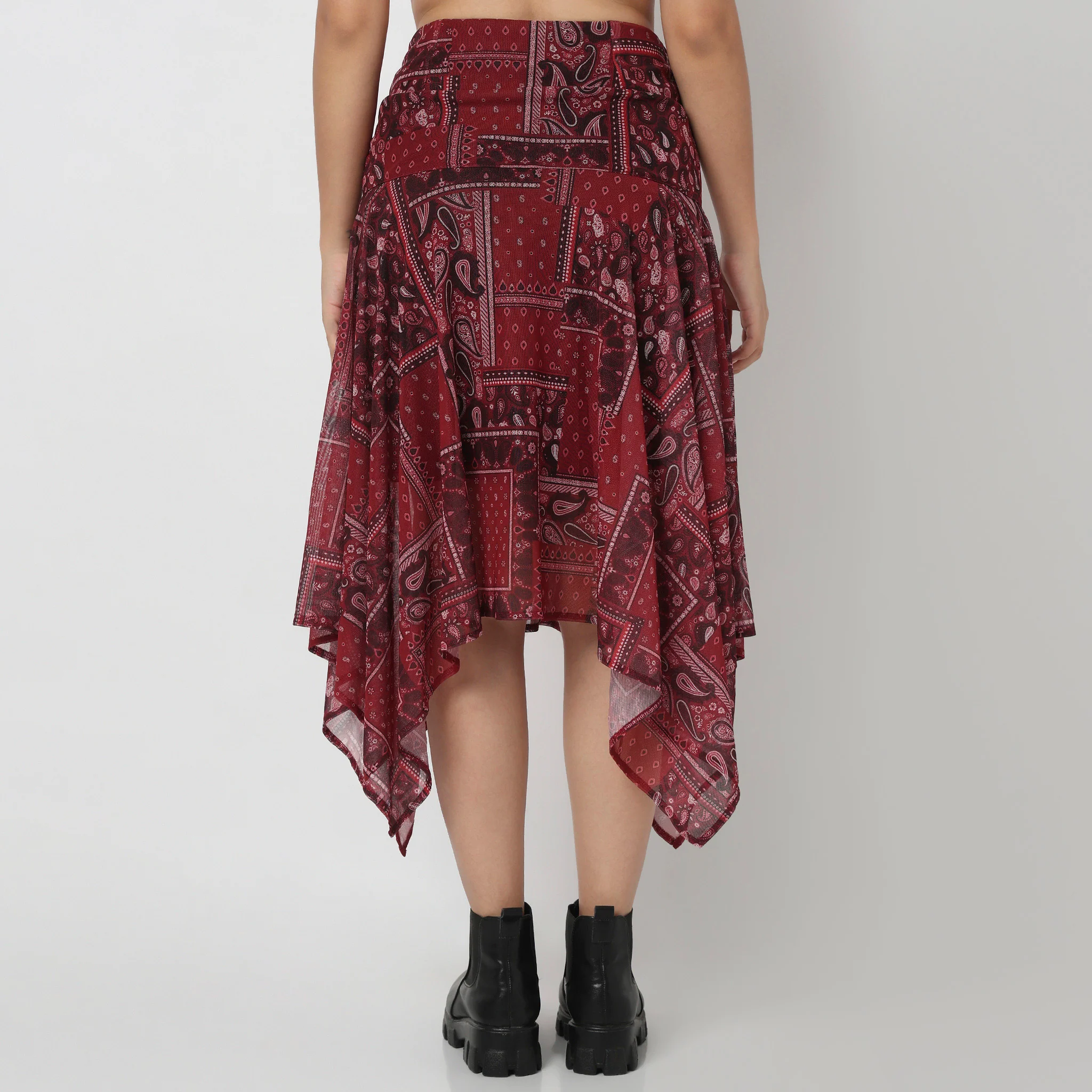 Printed Flared High Rise Skirt - Image 3