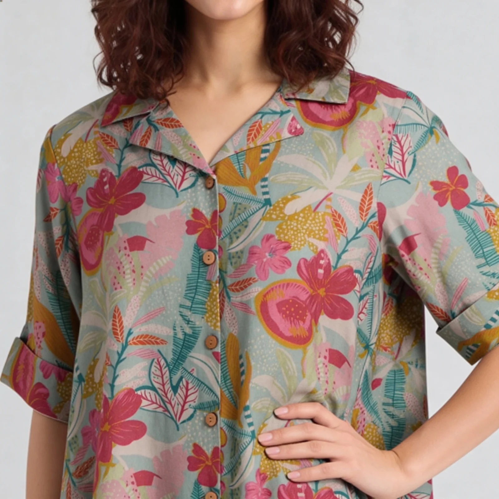 Printed Flared Kurta with Pant Set - Image 4