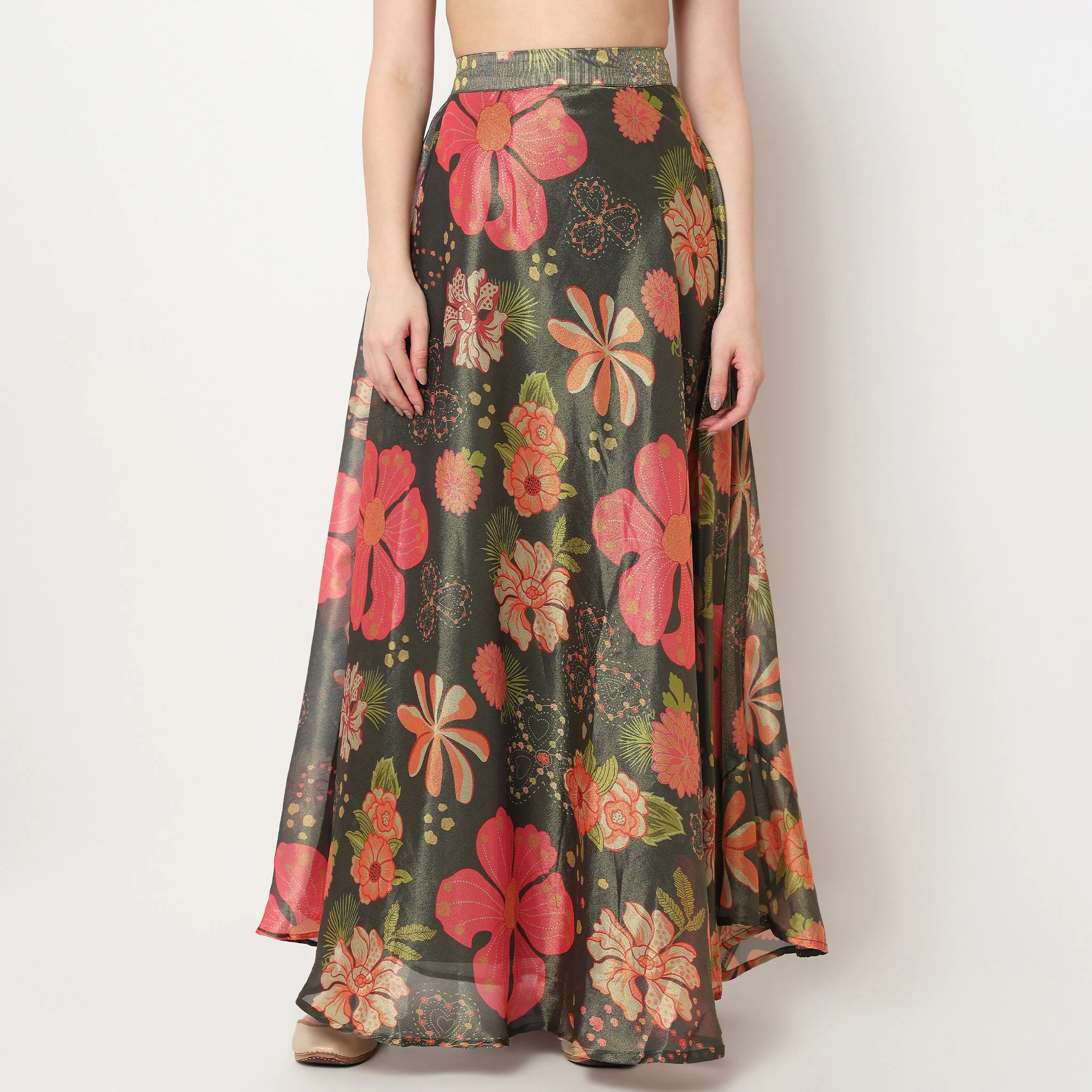 Printed Flared Skirt - Image 2