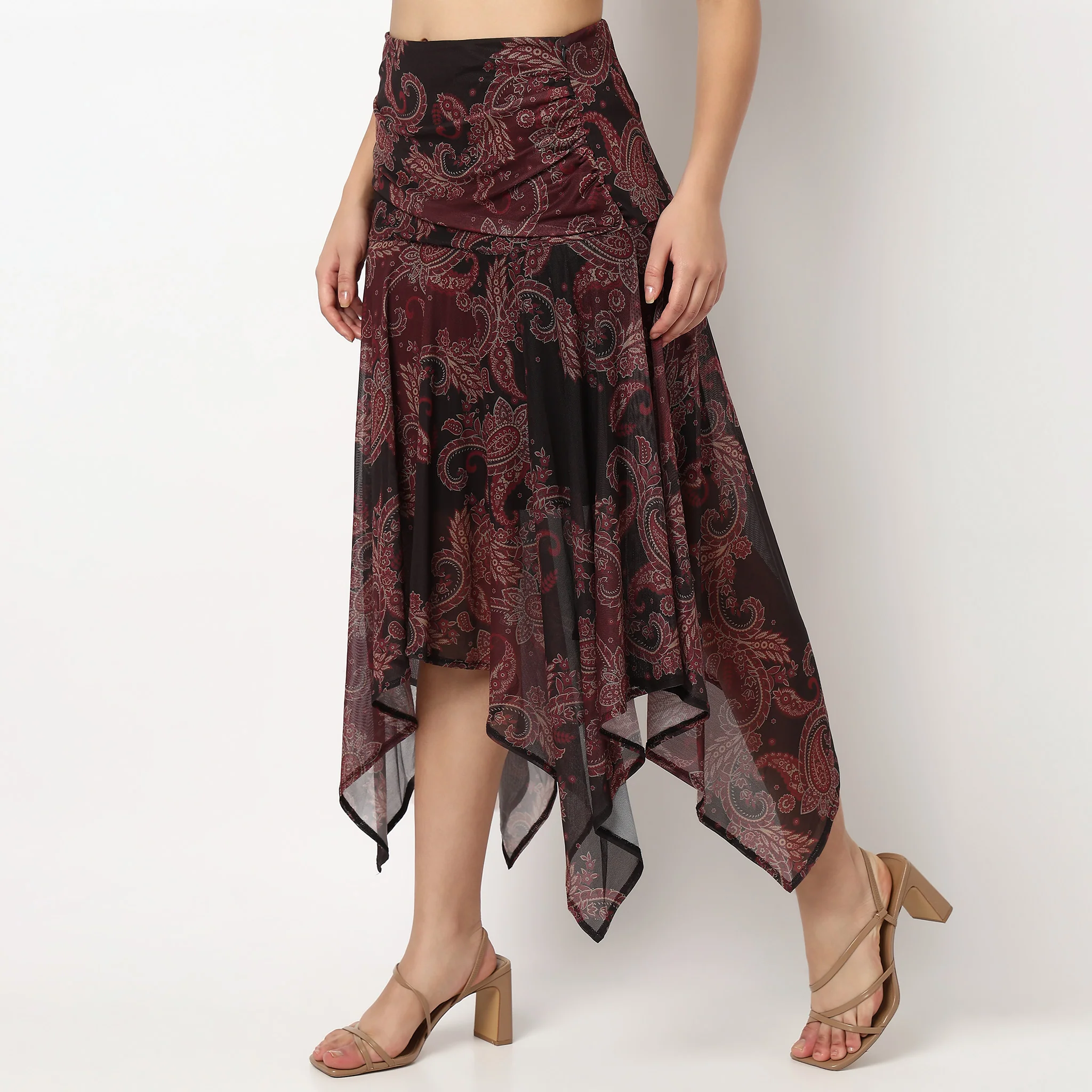 Printed Flared Skirt - Image 5