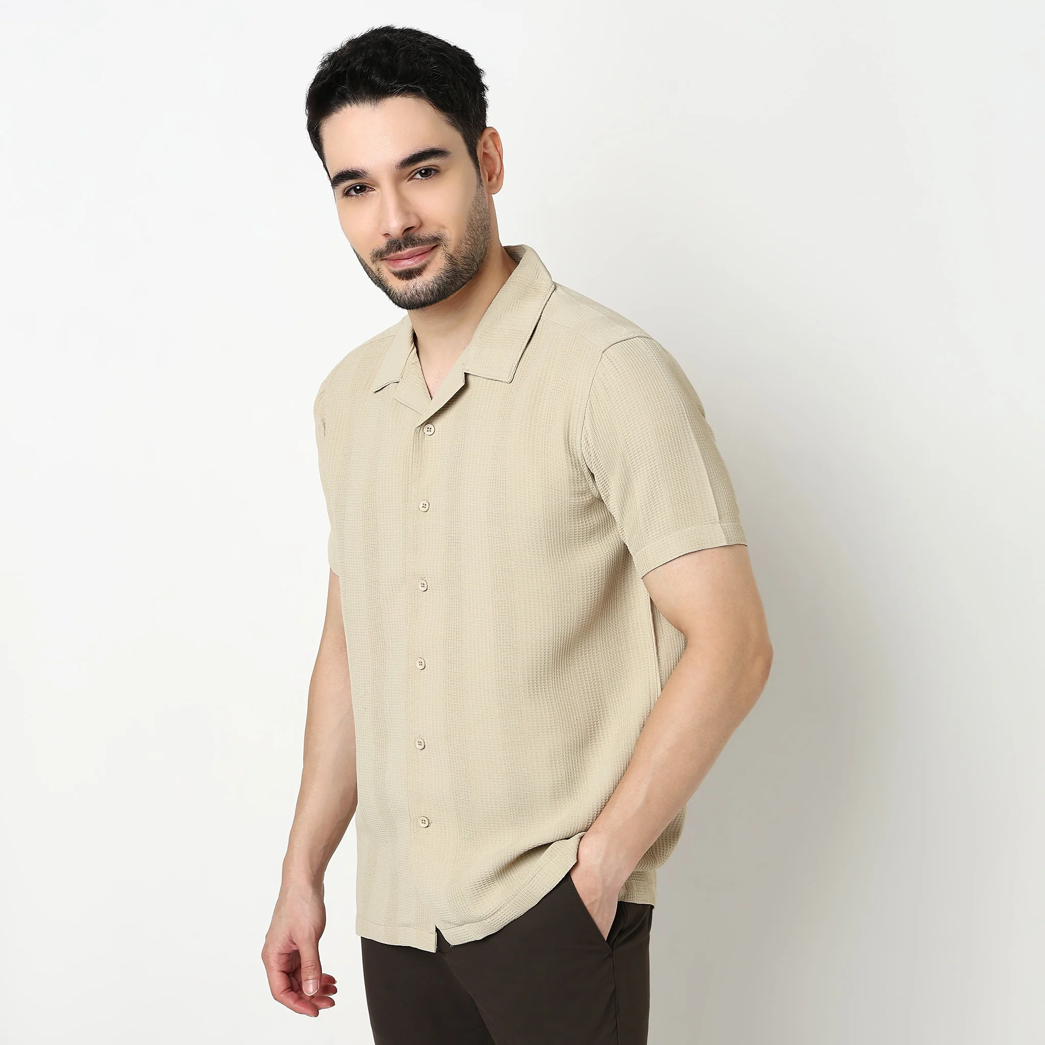 Printed Cotton Half Sleeve Shirt - Image 10