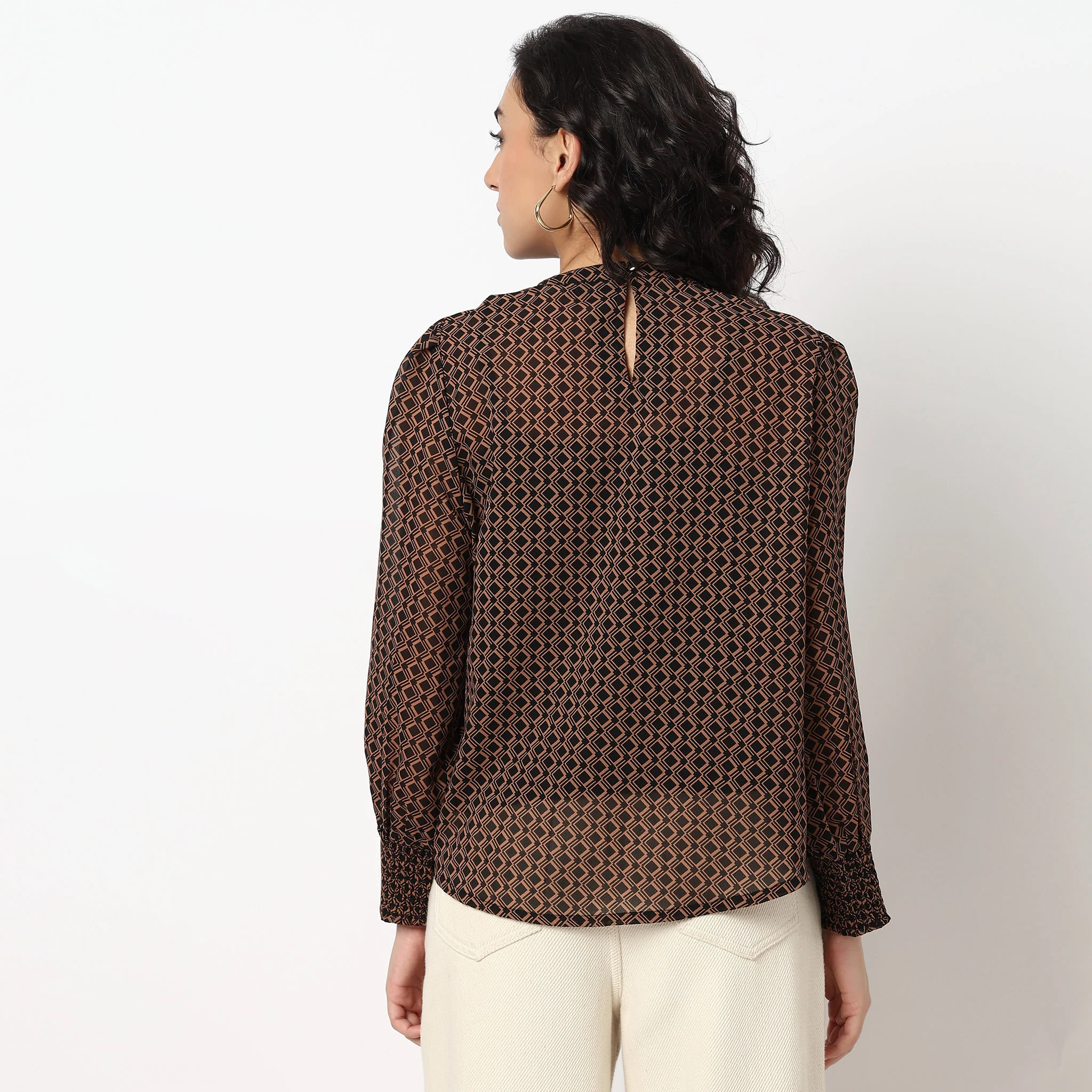 Printed High Neck Top - Image 3