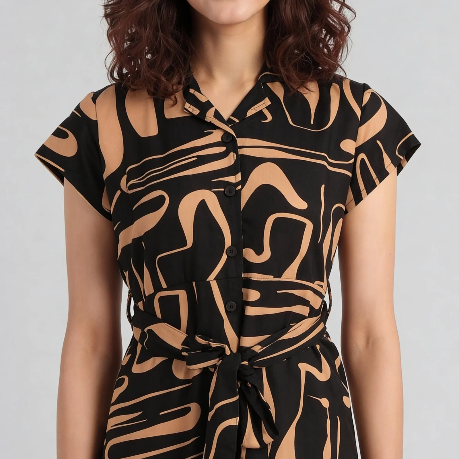 Printed Juliette Flared Dress - Image 4