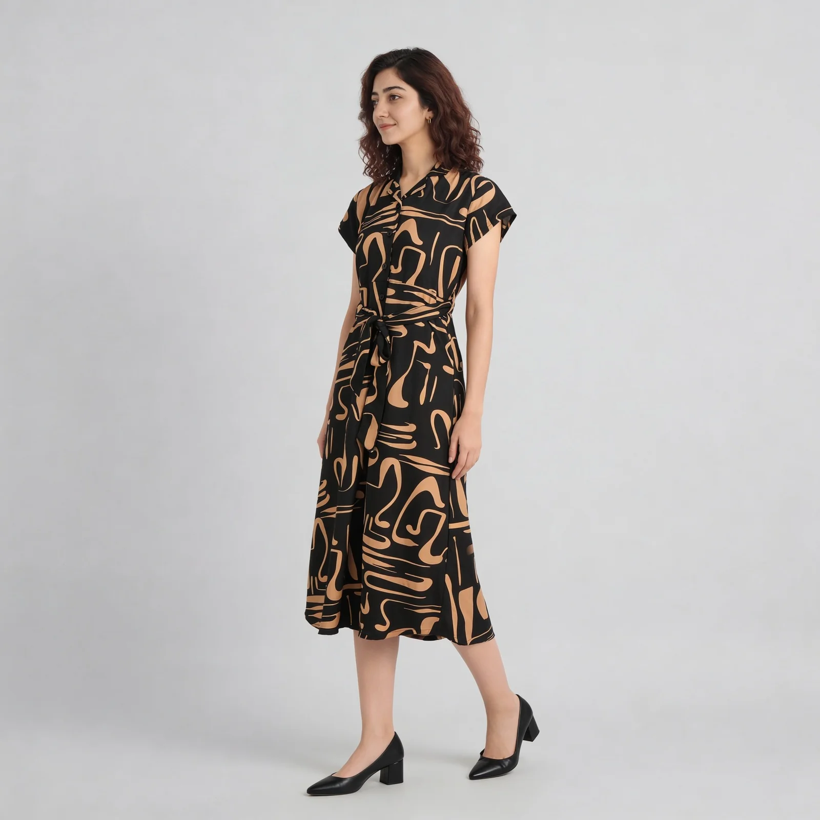 Printed Juliette Flared Dress - Image 5