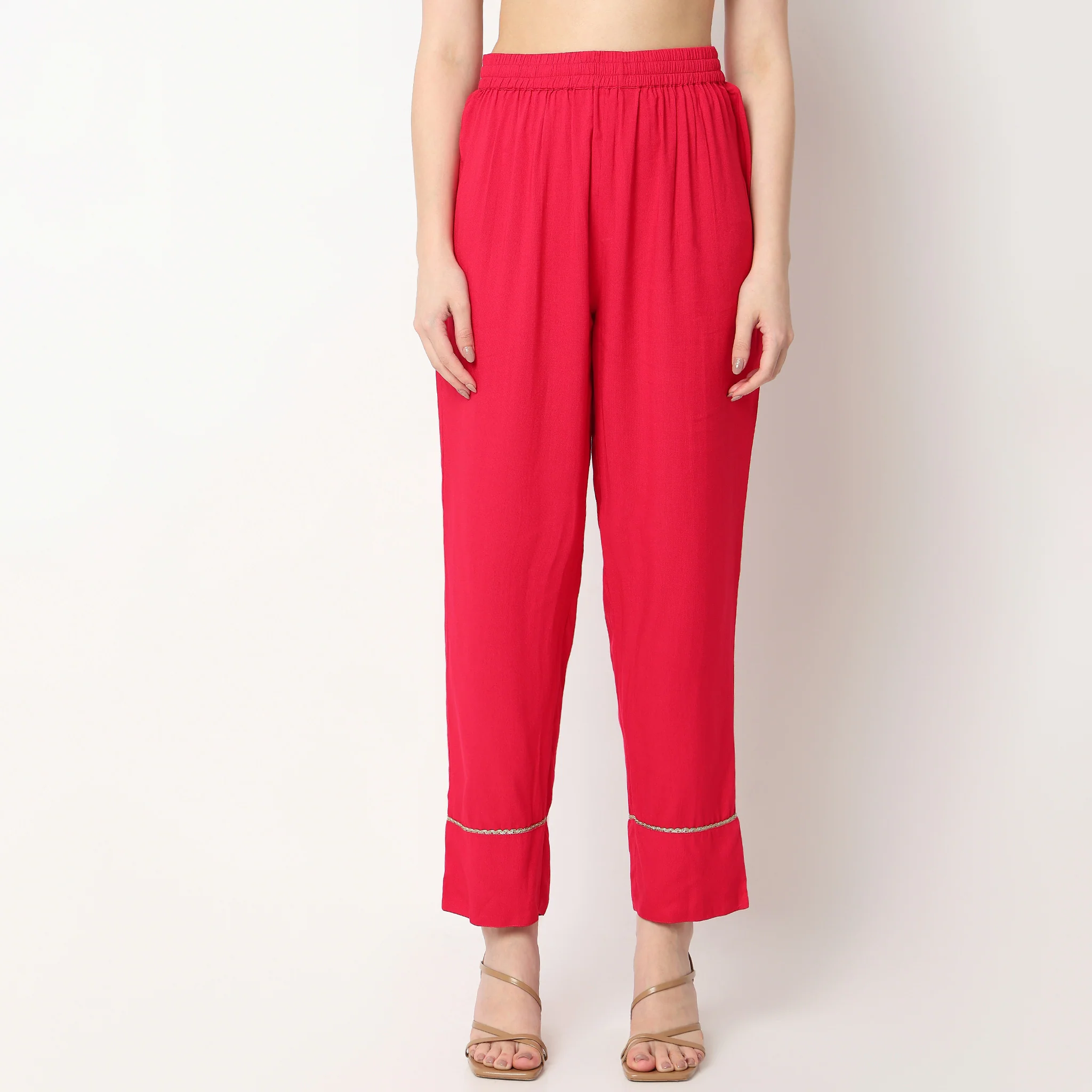 Printed V-Neck Straight Kurta with Pant Set - Image 6