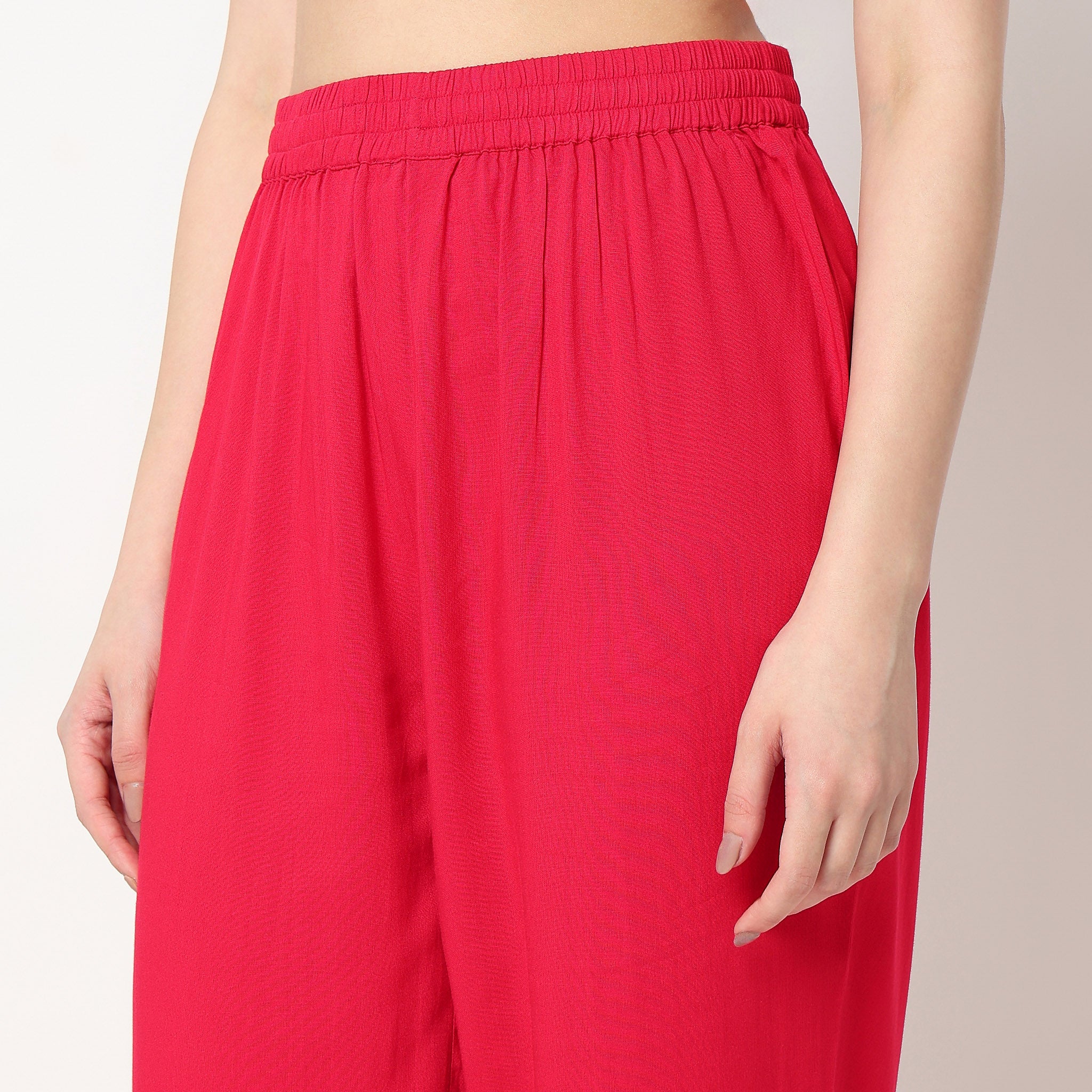 Printed V-Neck Straight Kurta with Pant Set - Image 7