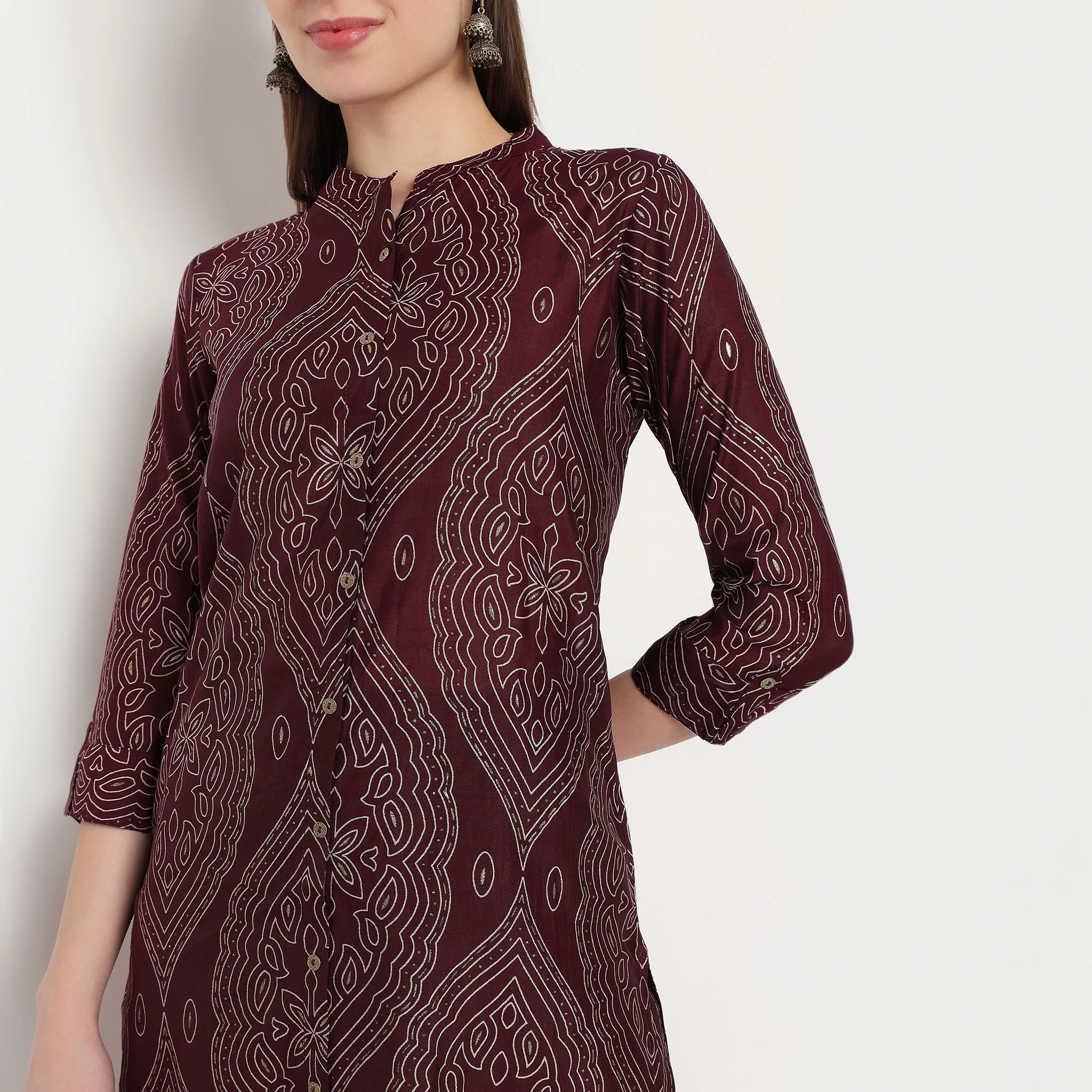 Printed Kurta with Pant Set - Image 4