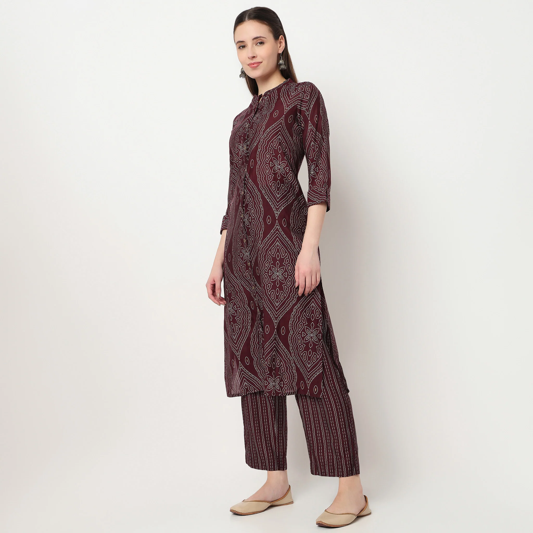 Printed Kurta with Pant Set - Image 5