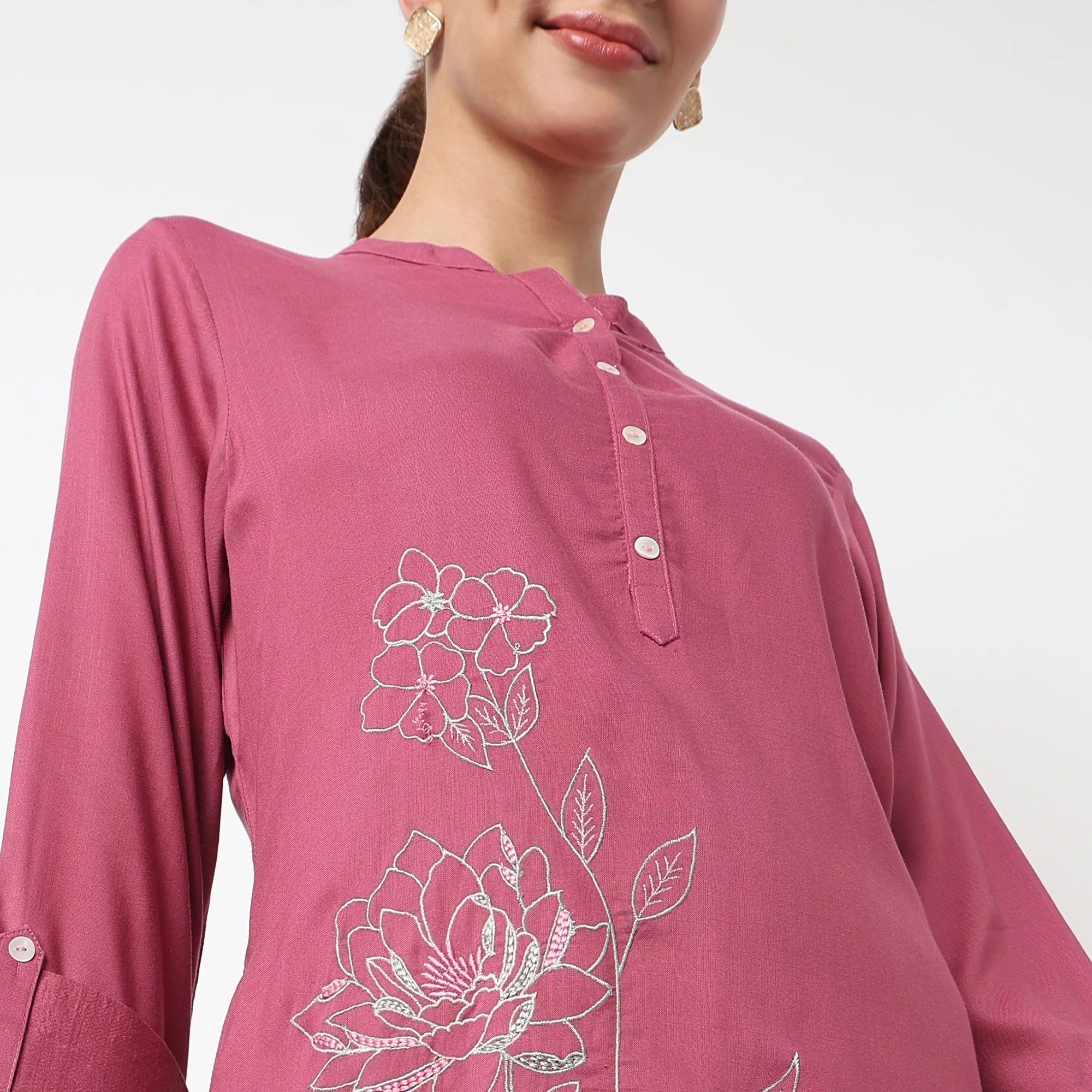 Printed Kurta with Pant Set - Image 3