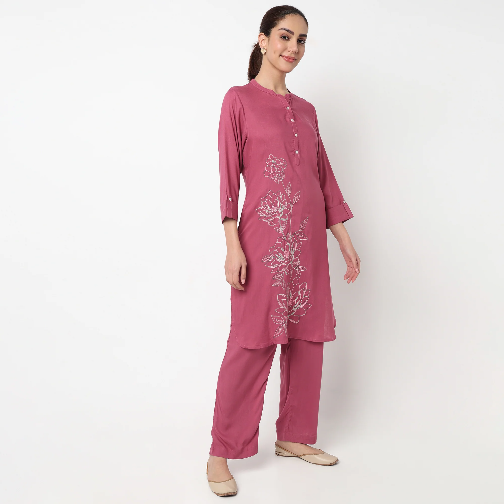 Printed Kurta with Pant Set - Image 5