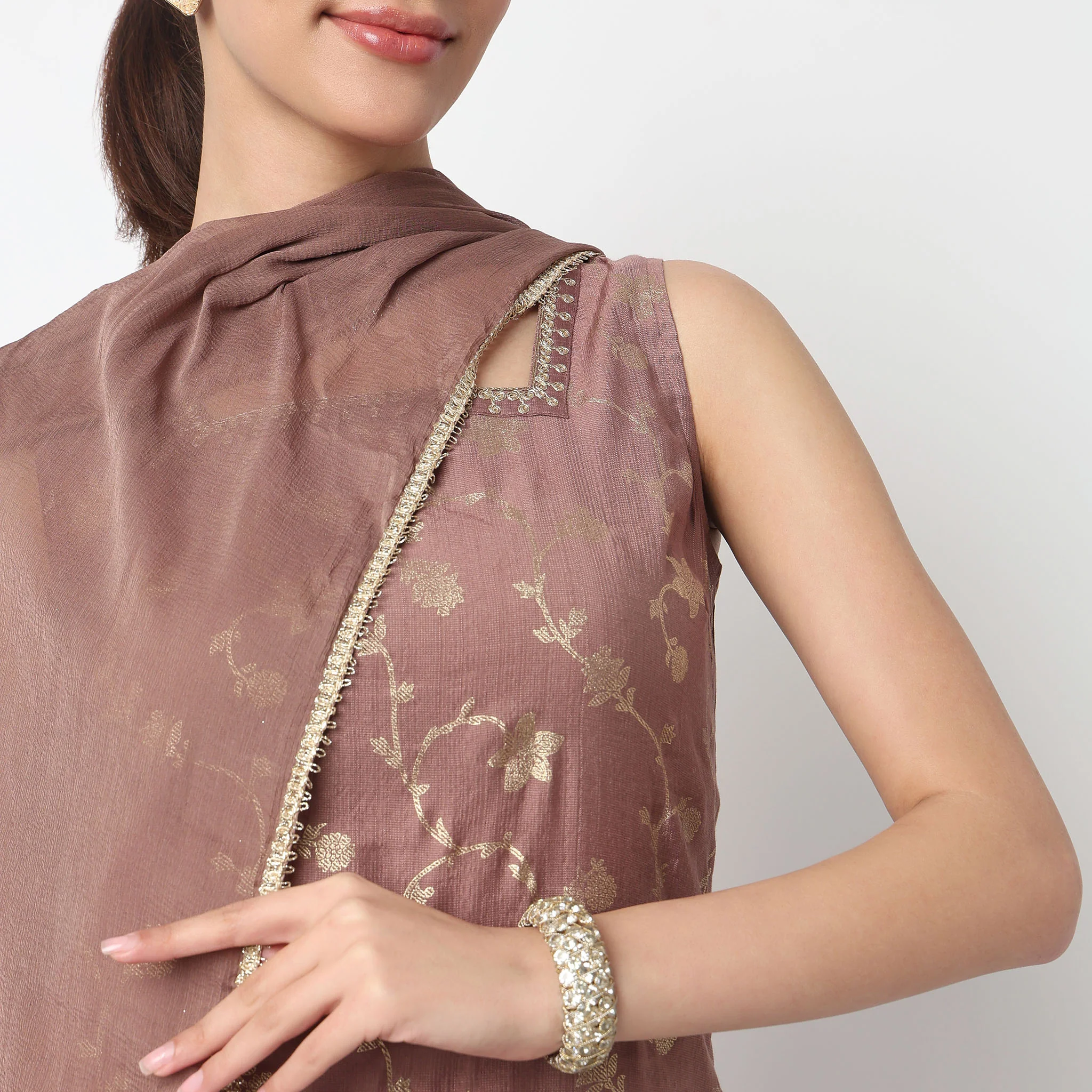 Printed Kurta with Pant & with Dupatta Set - Image 4