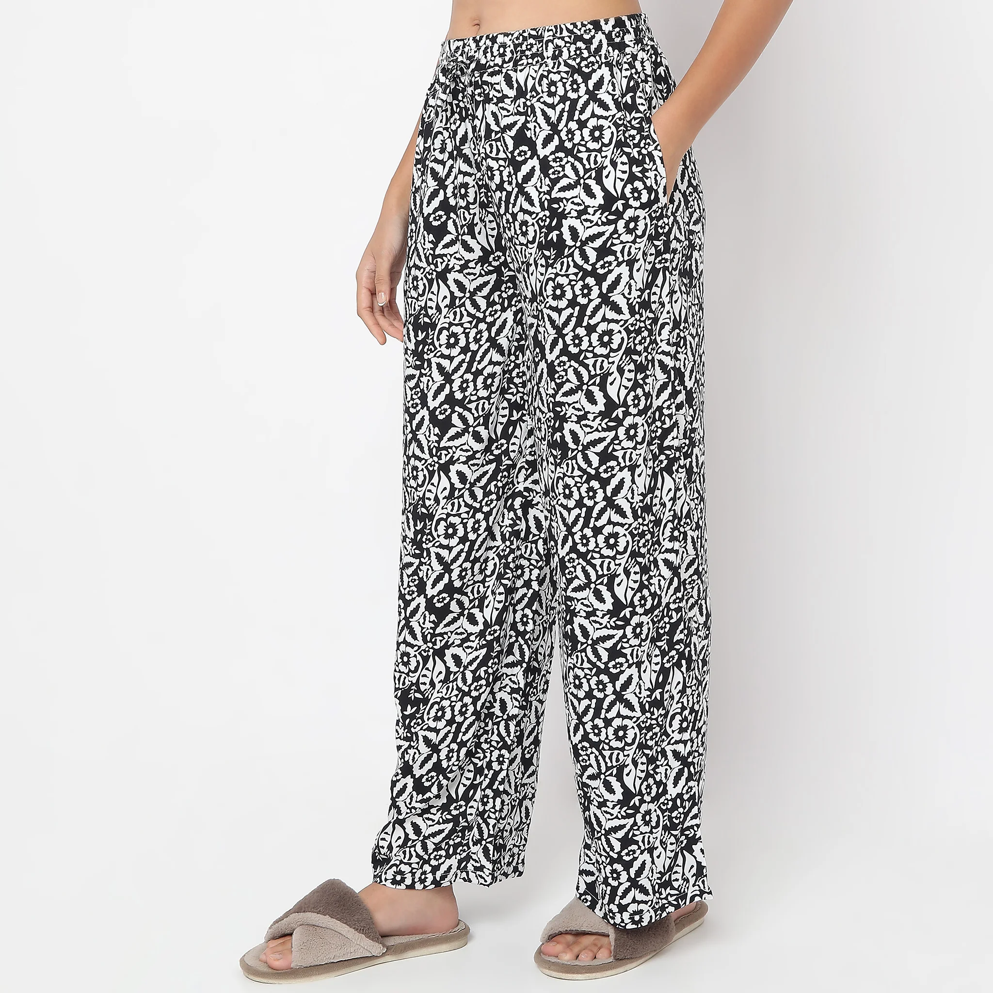 Printed Lounge Palazzos - Image 5