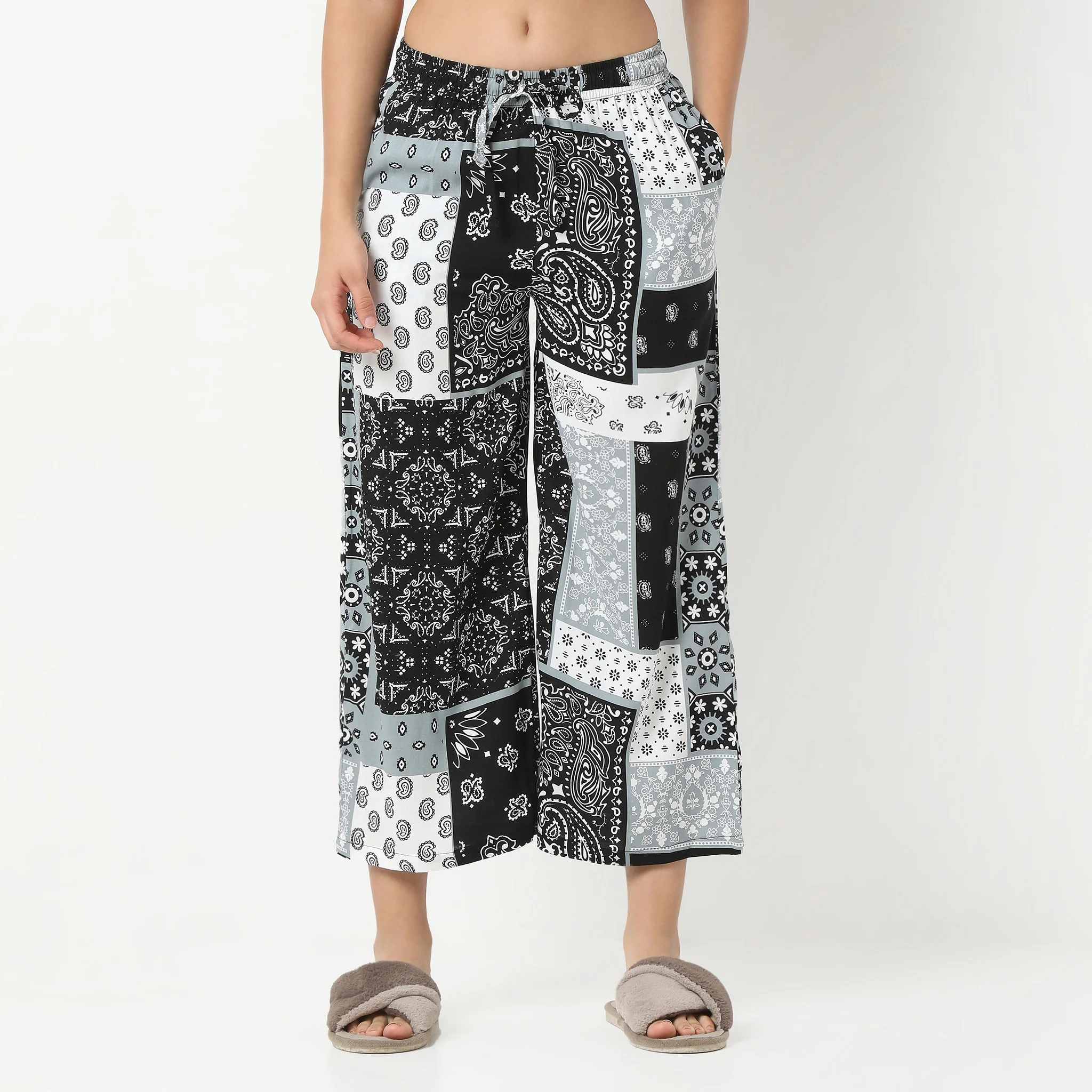 Printed Loungewear Palazzos - Image 2