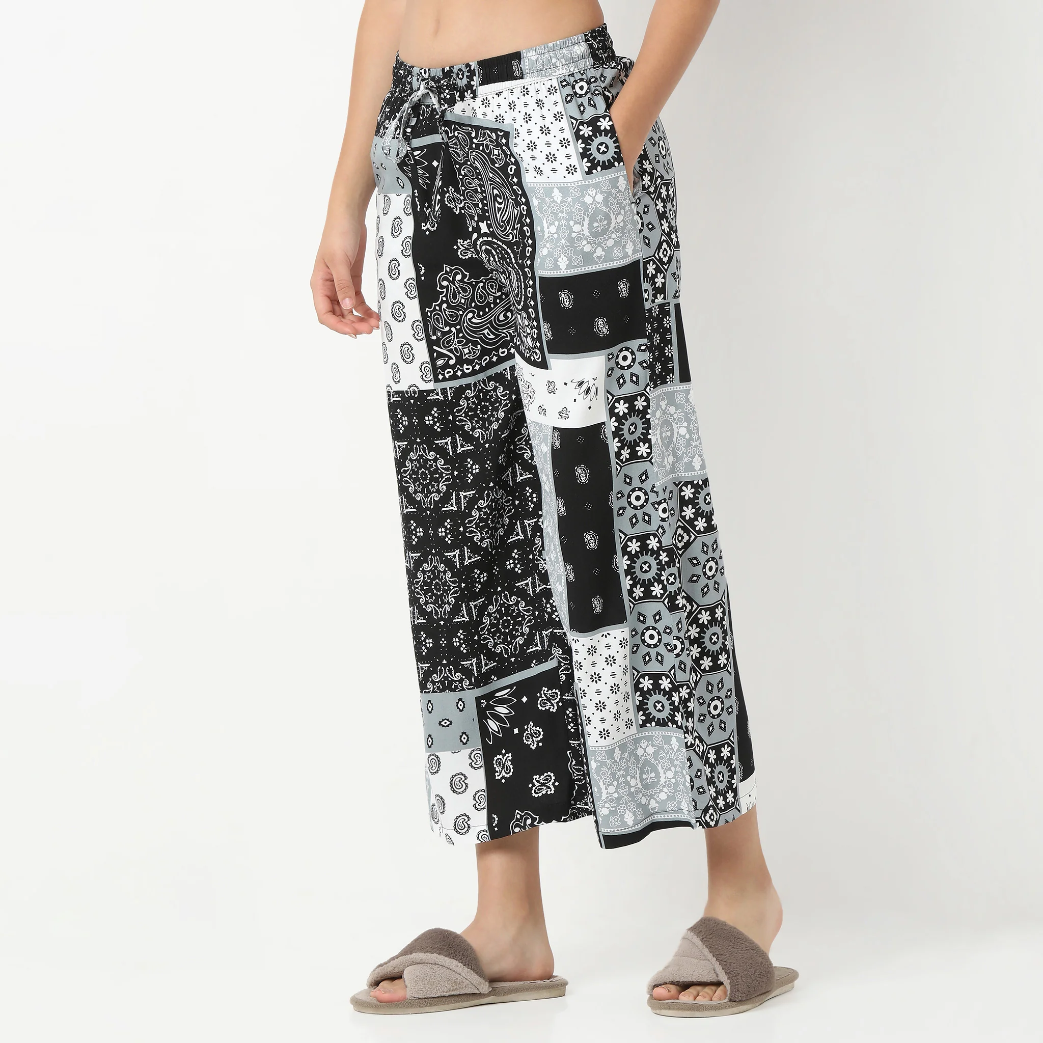 Printed Loungewear Palazzos - Image 5