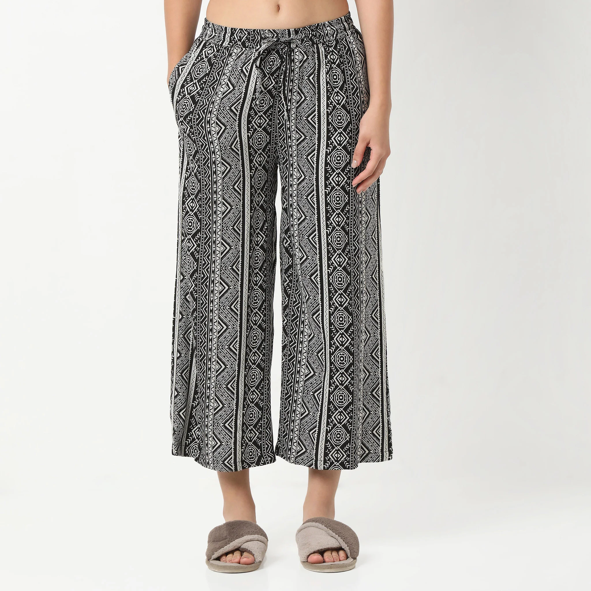Printed Loungewear Palazzos - Image 2
