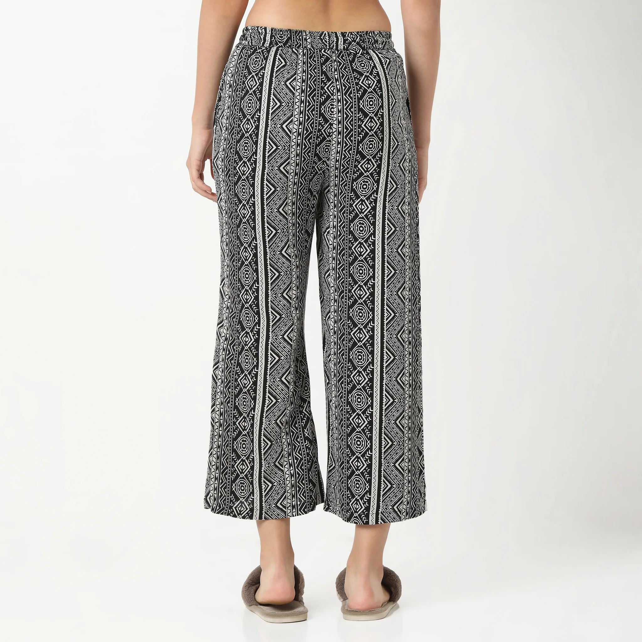 Printed Loungewear Palazzos - Image 3