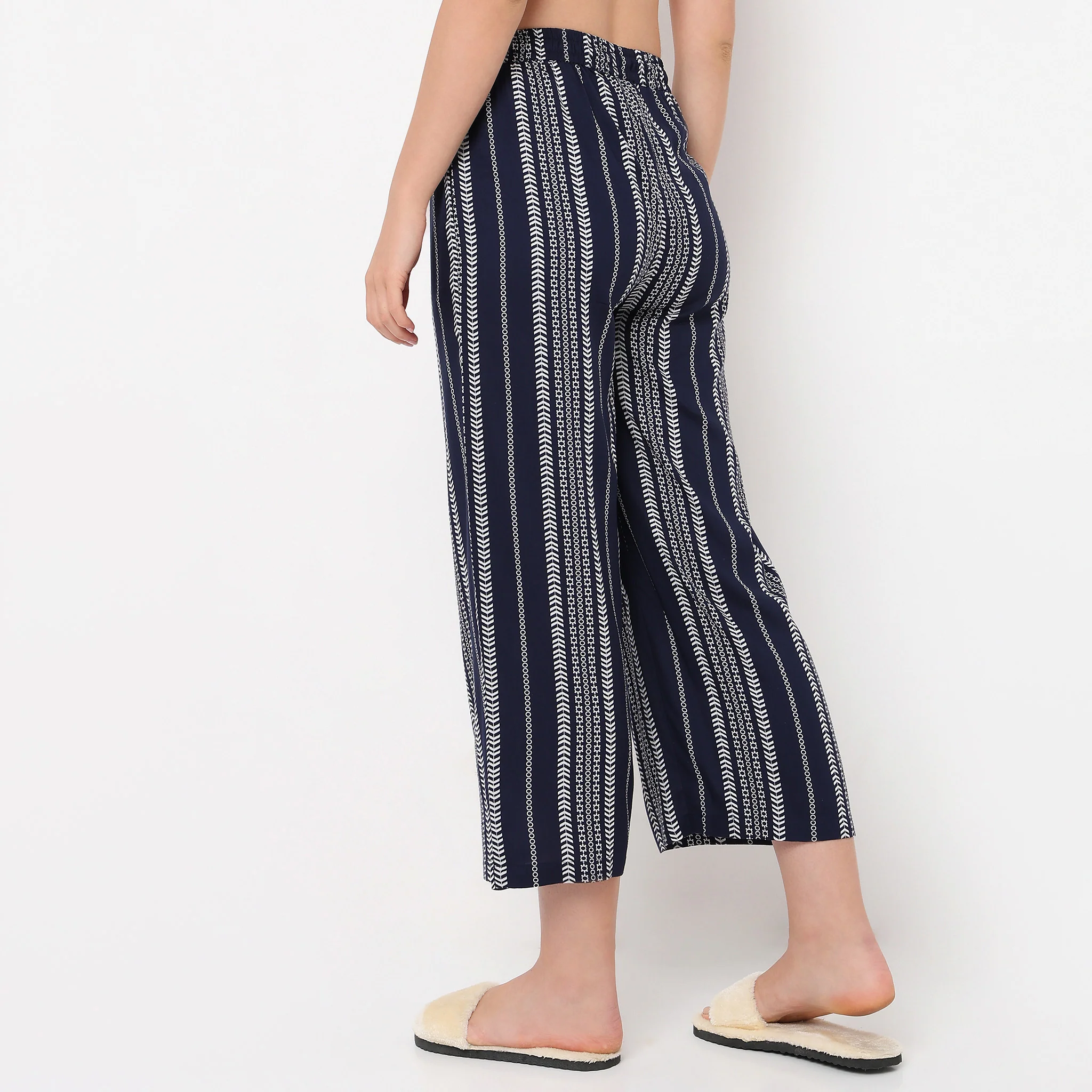 Printed Loungewear Palazzos - Image 3