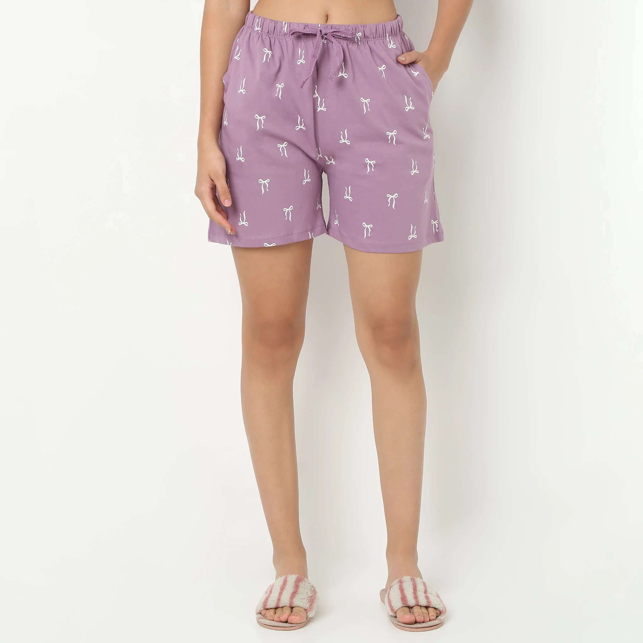 Printed Loungewear Shorts - Image 2