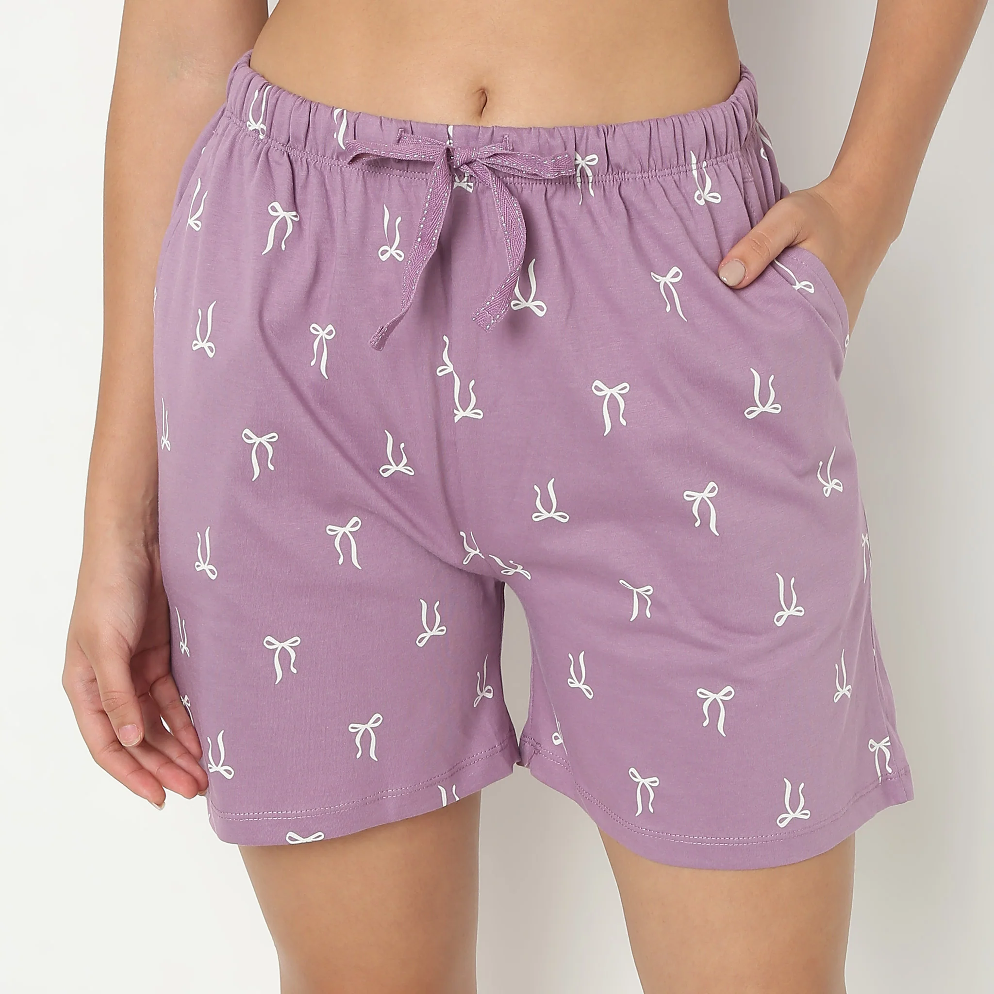 Printed Loungewear Shorts - Image 4