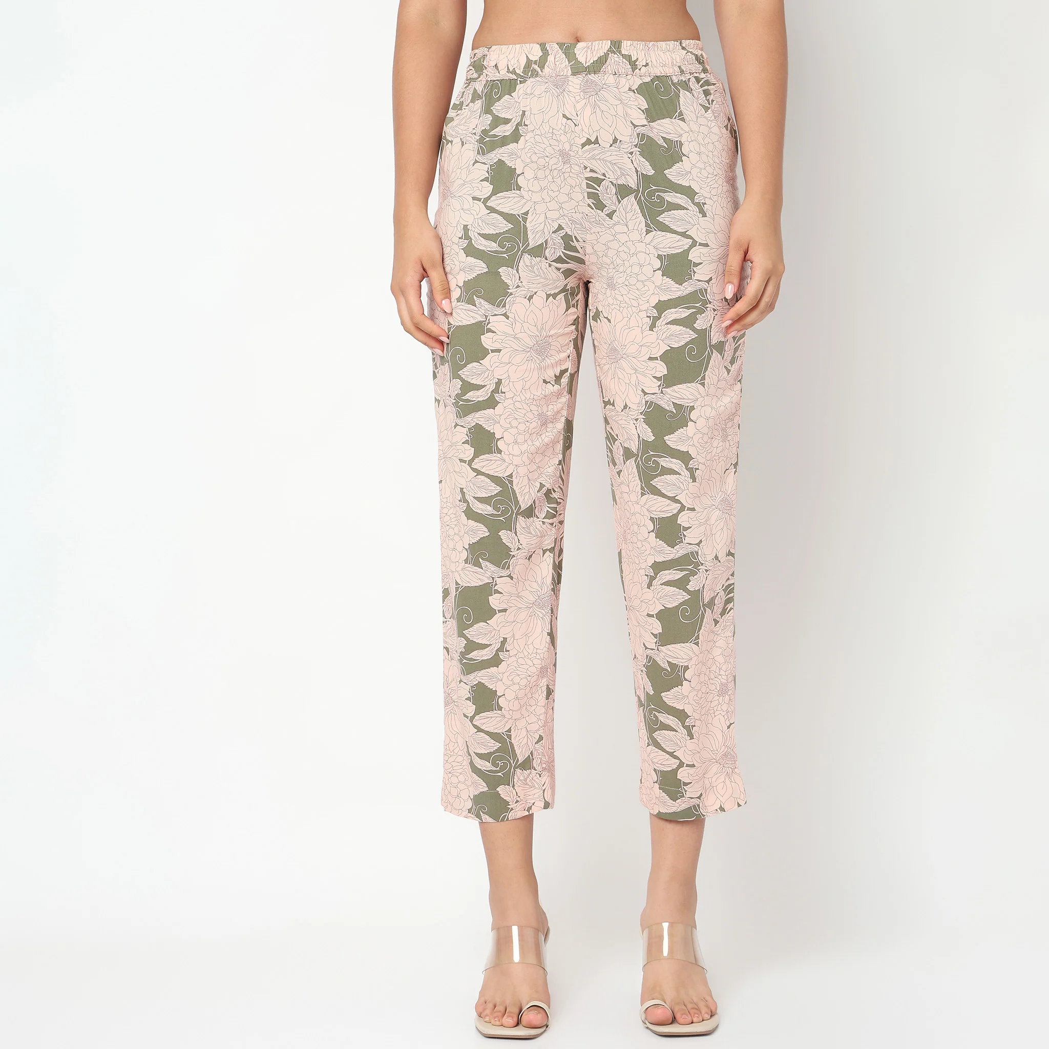 Printed Mid Rise Pants - Image 2