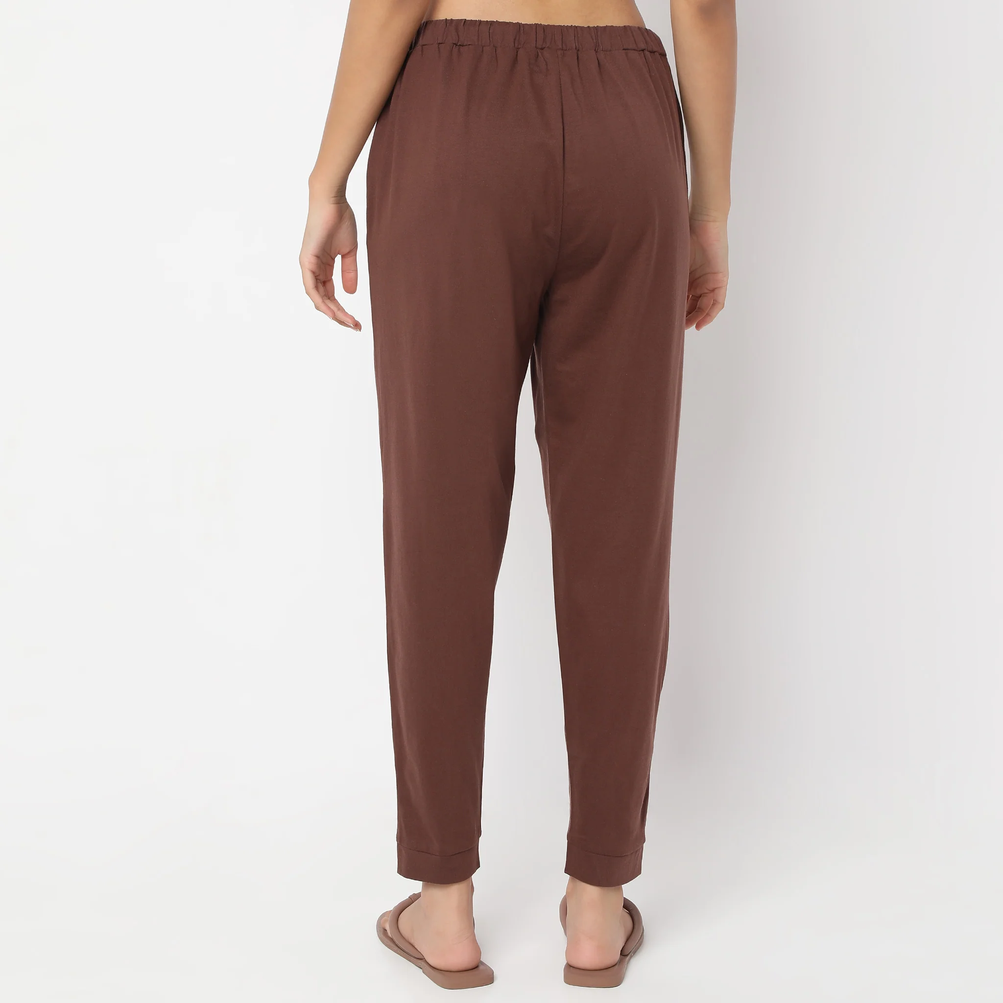 Printed Mid Rise Lounge Joggers - Image 3