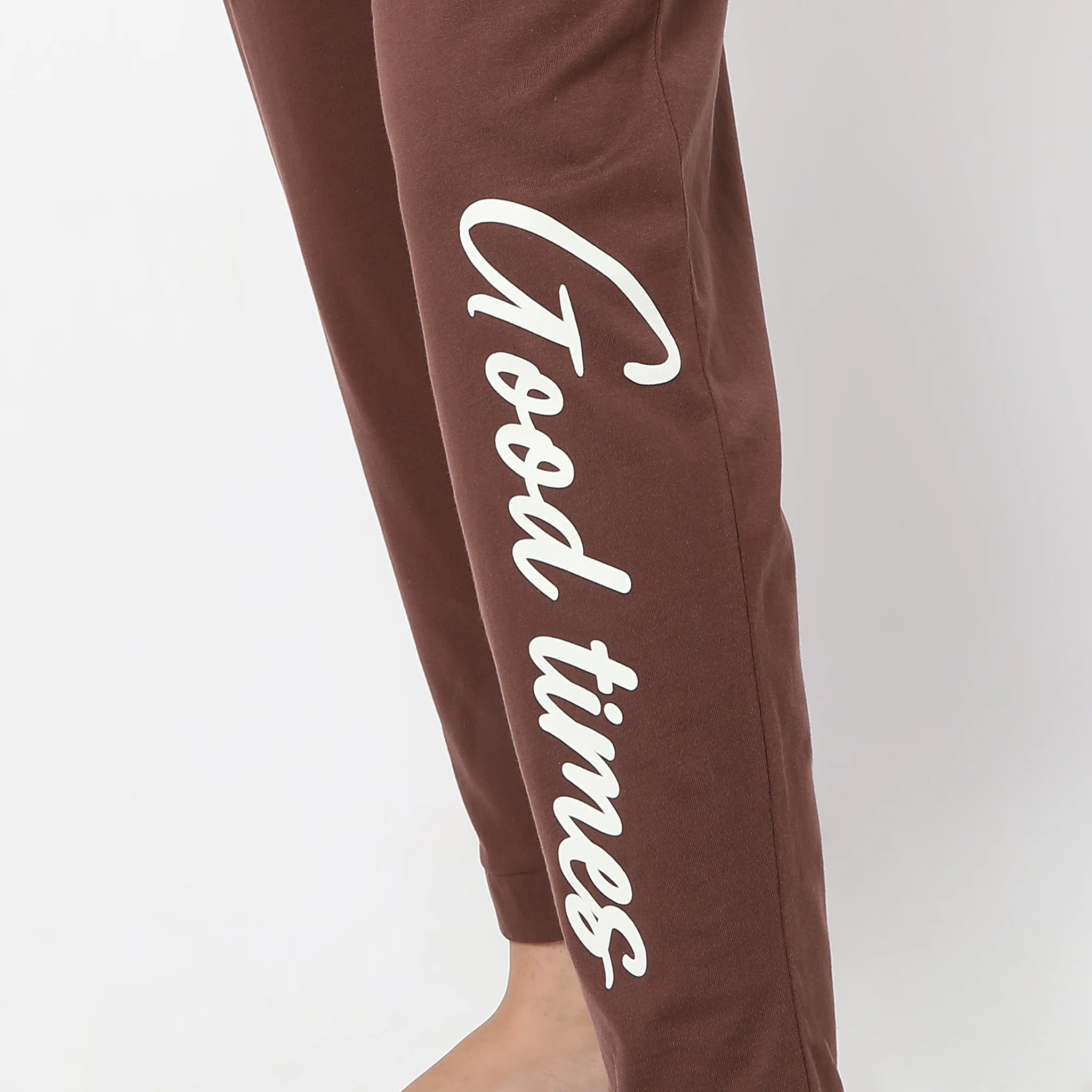 Printed Mid Rise Lounge Joggers - Image 6