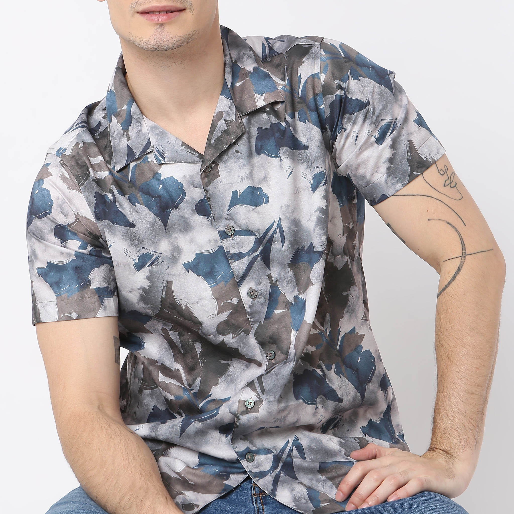 Celebration Shirt - 100% Fine Cotton Satin Printed Cuban Collar Half Sleeve **Trending - Image 10