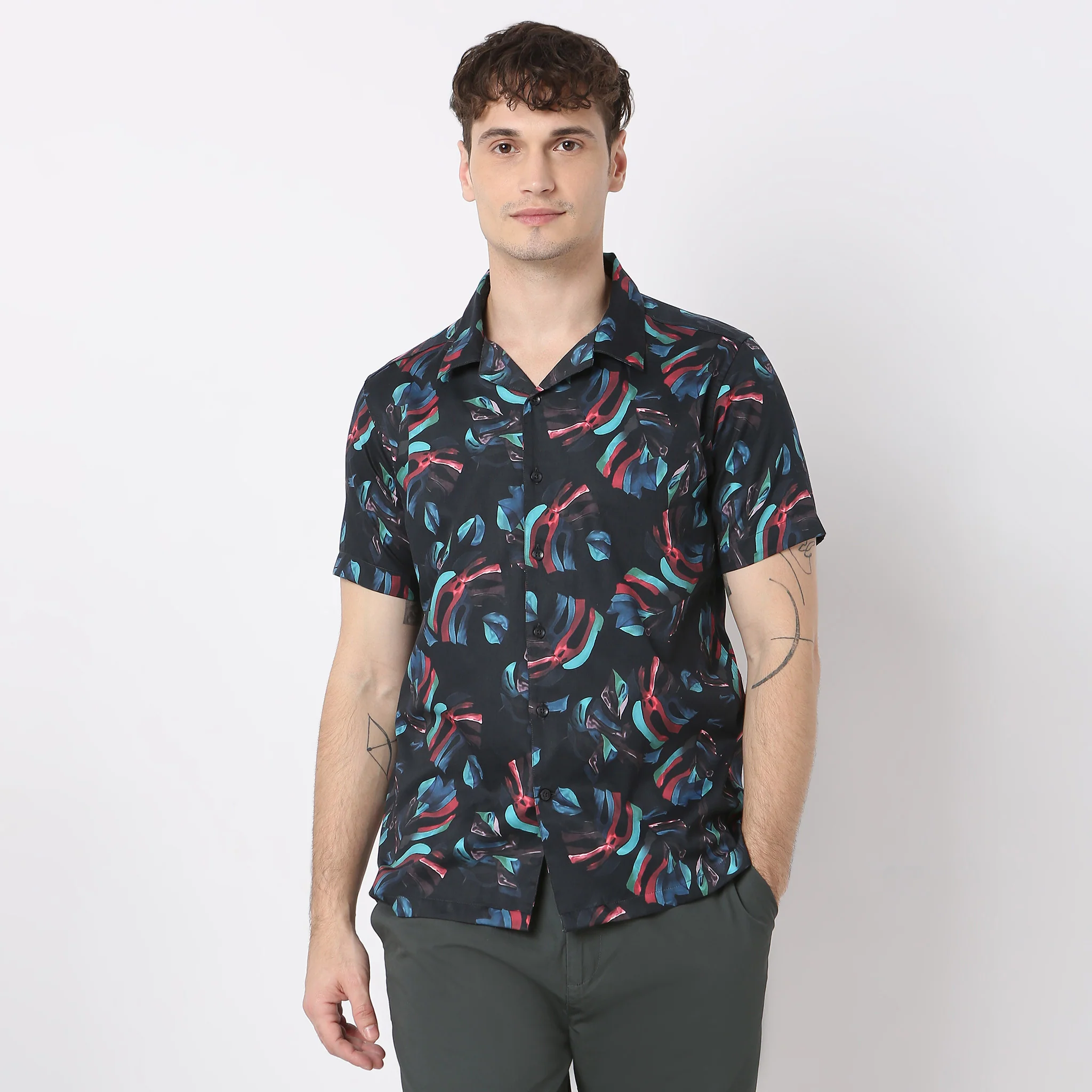 Celebration Shirt - 100% Fine Cotton Satin Printed Cuban Collar Half Sleeve **Trending - Image 12