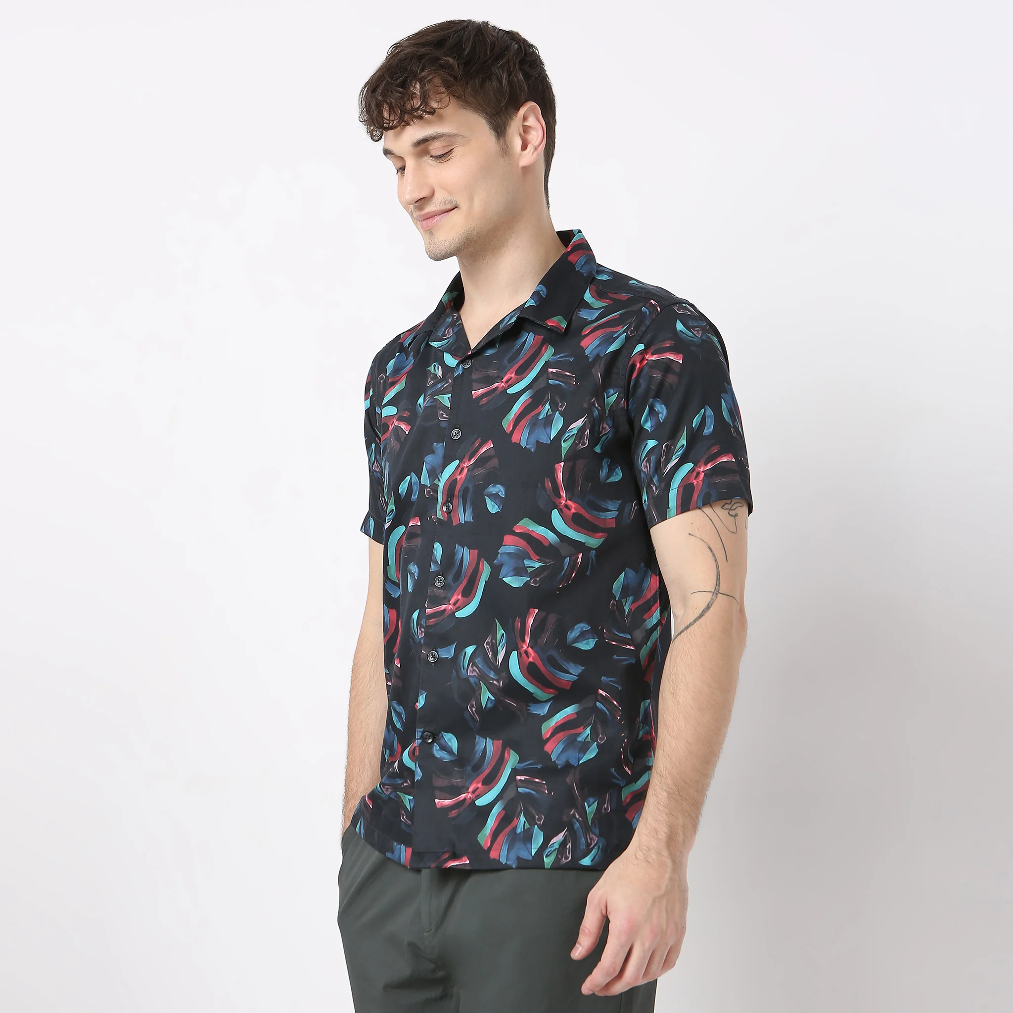 Celebration Shirt - 100% Fine Cotton Satin Printed Cuban Collar Half Sleeve **Trending - Image 14