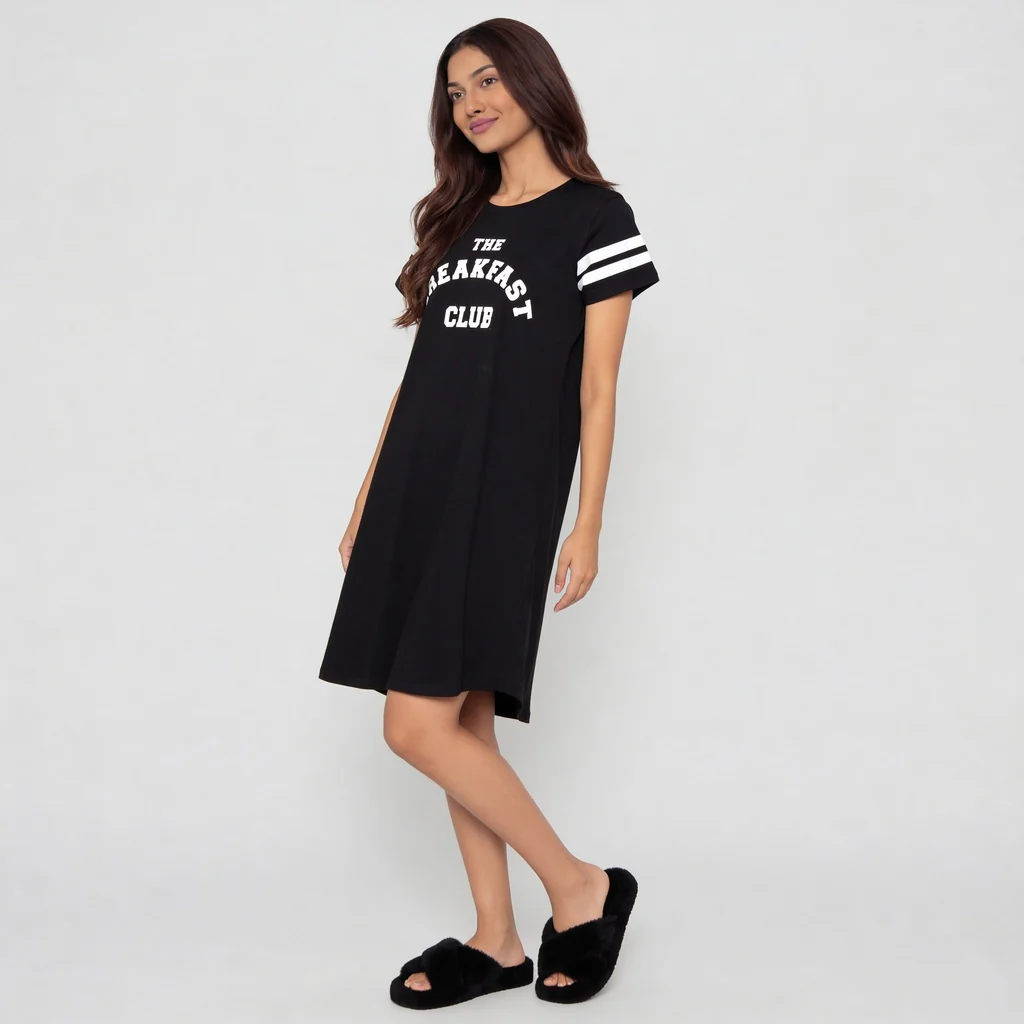 Printed Night Short Gown - Image 10
