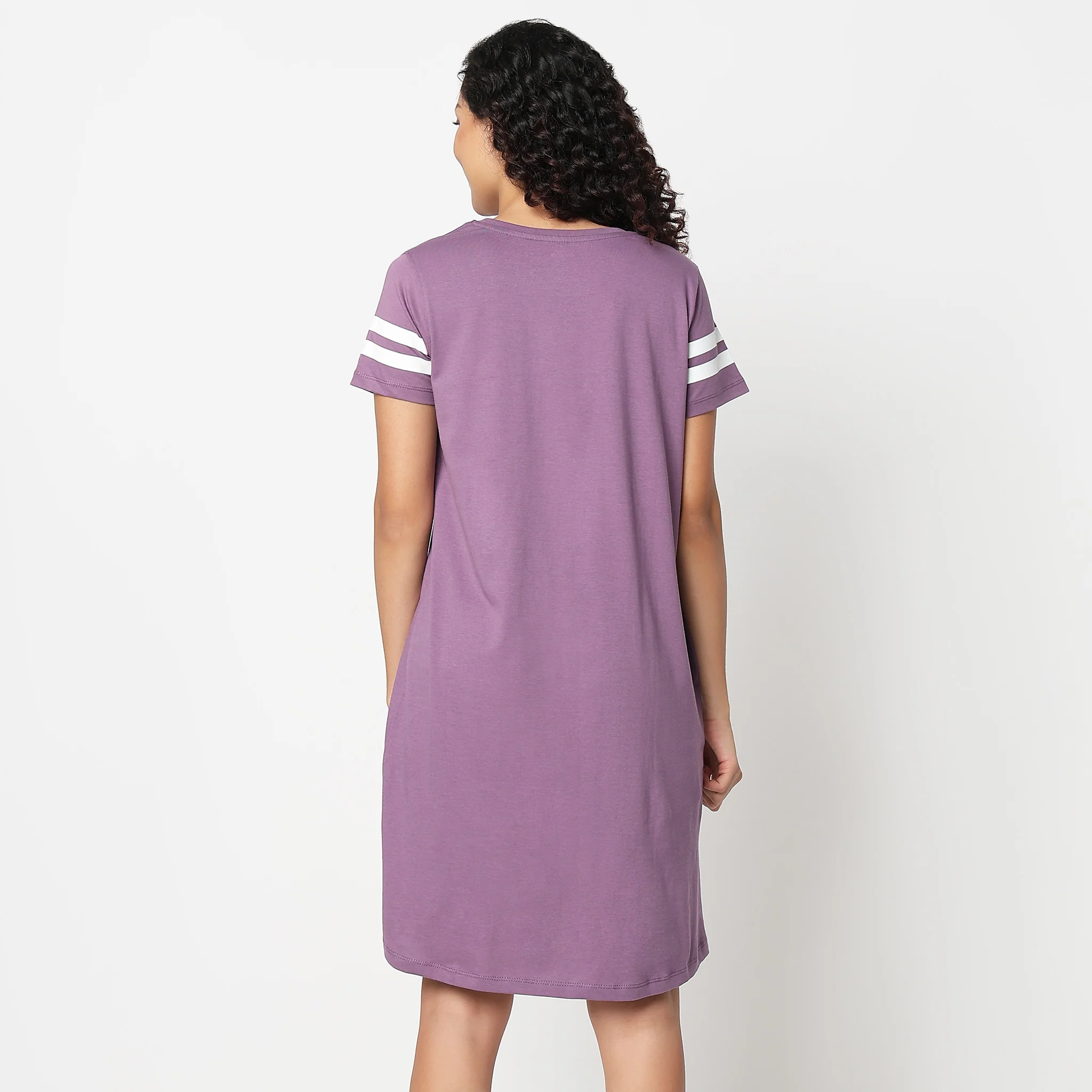 Printed Night Short Gown - Image 3