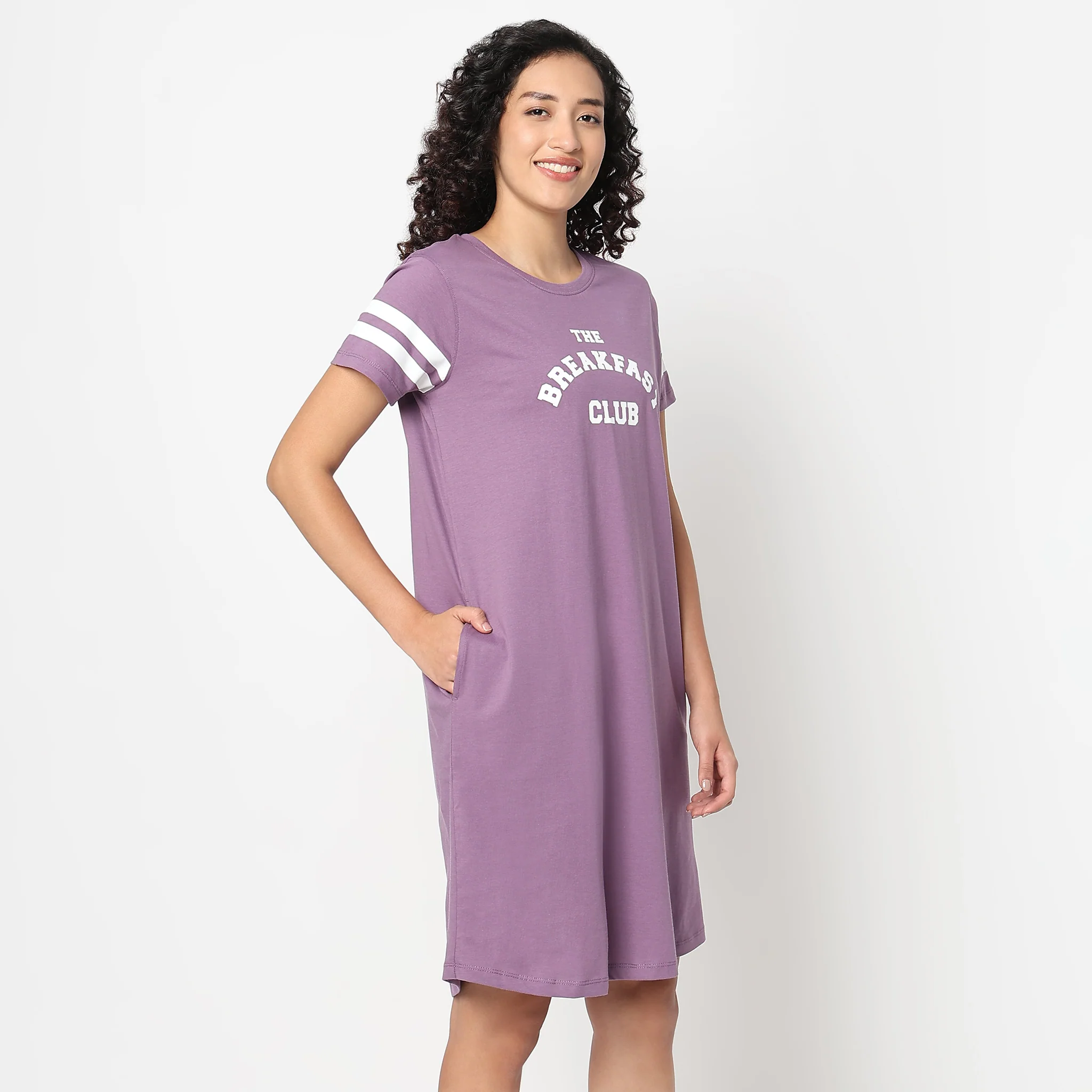 Printed Night Short Gown - Image 5