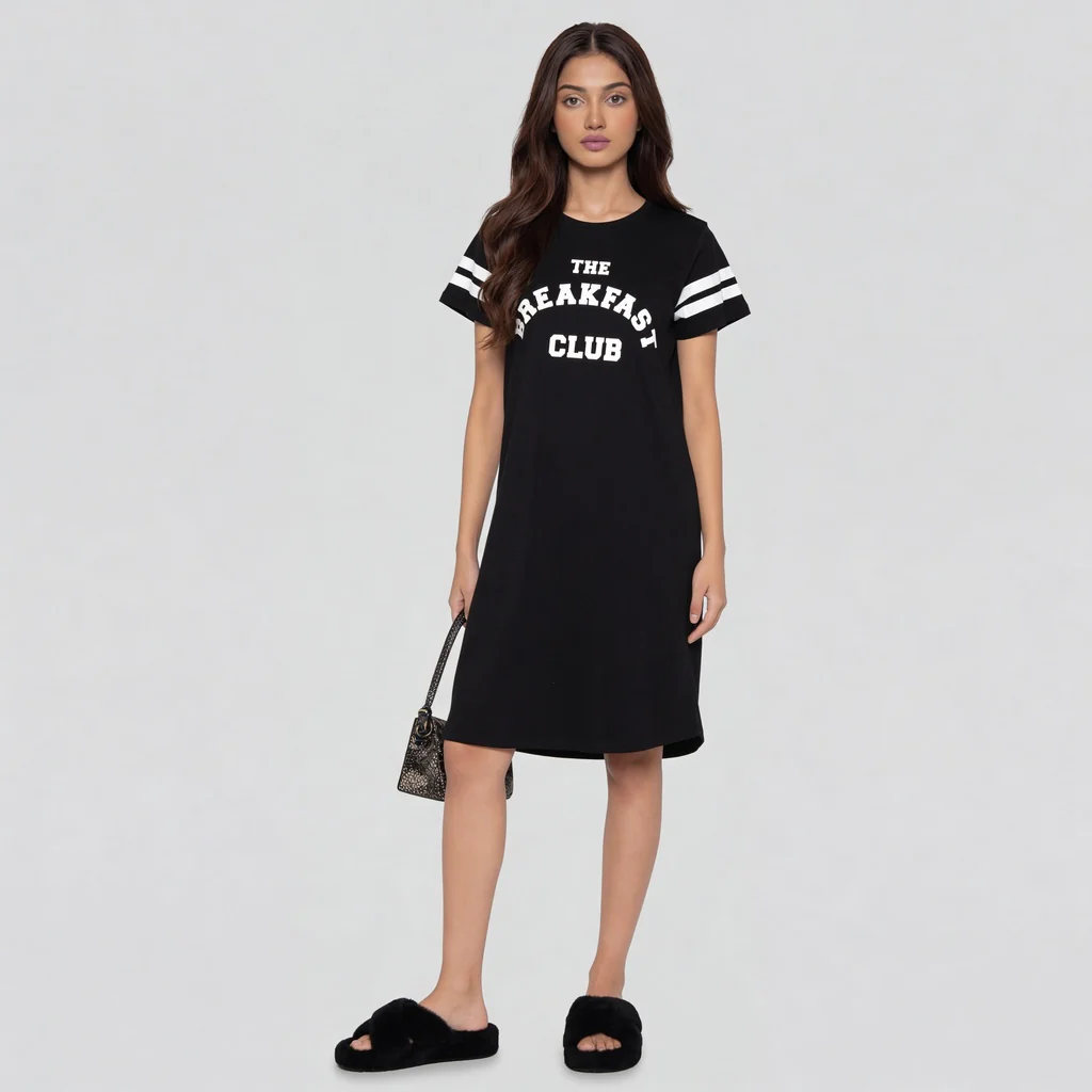 Printed Night Short Gown - Image 6