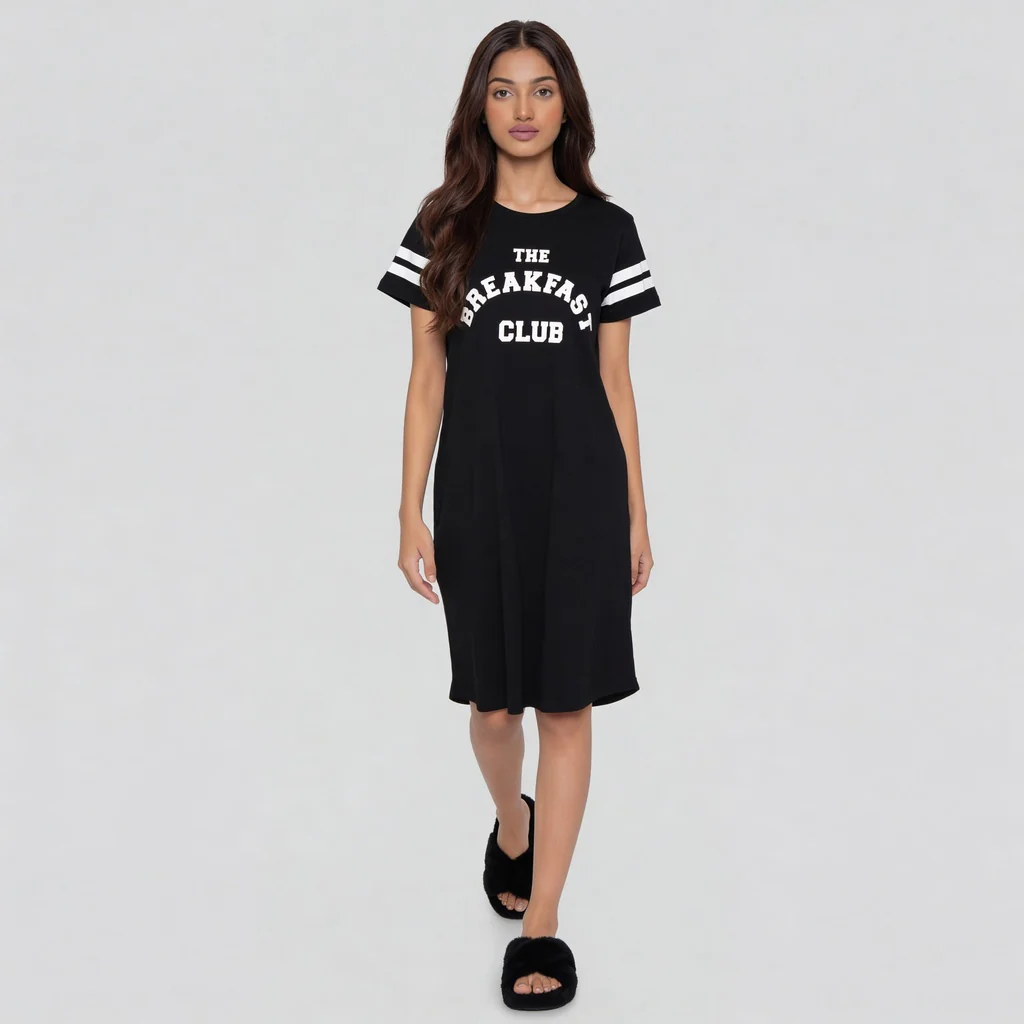 Printed Night Short Gown - Image 7