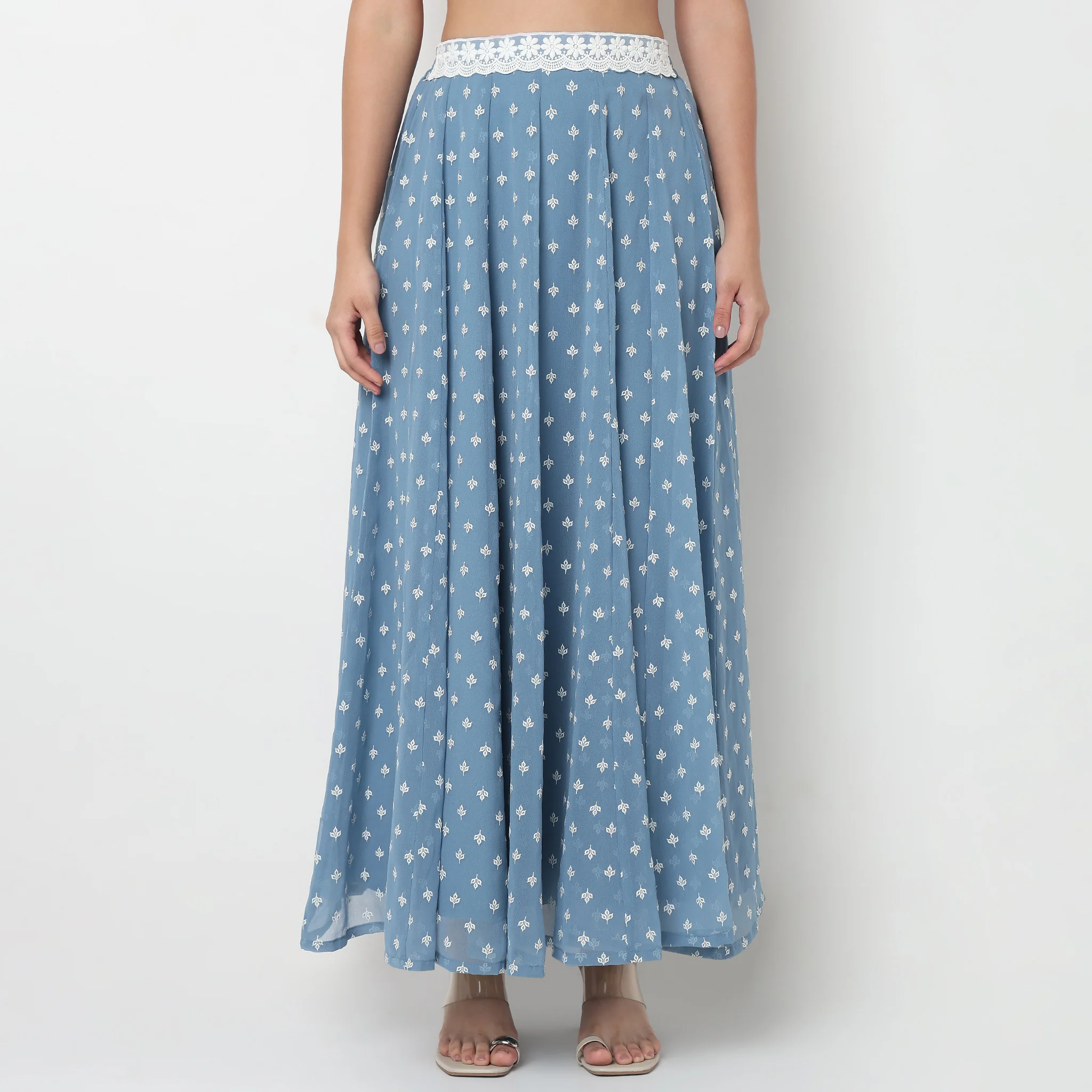 Printed Flared Skirt - Image 2