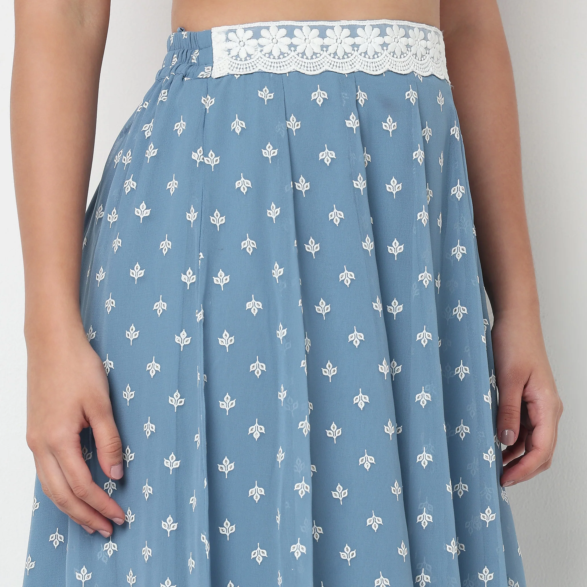 Printed Flared Skirt - Image 4