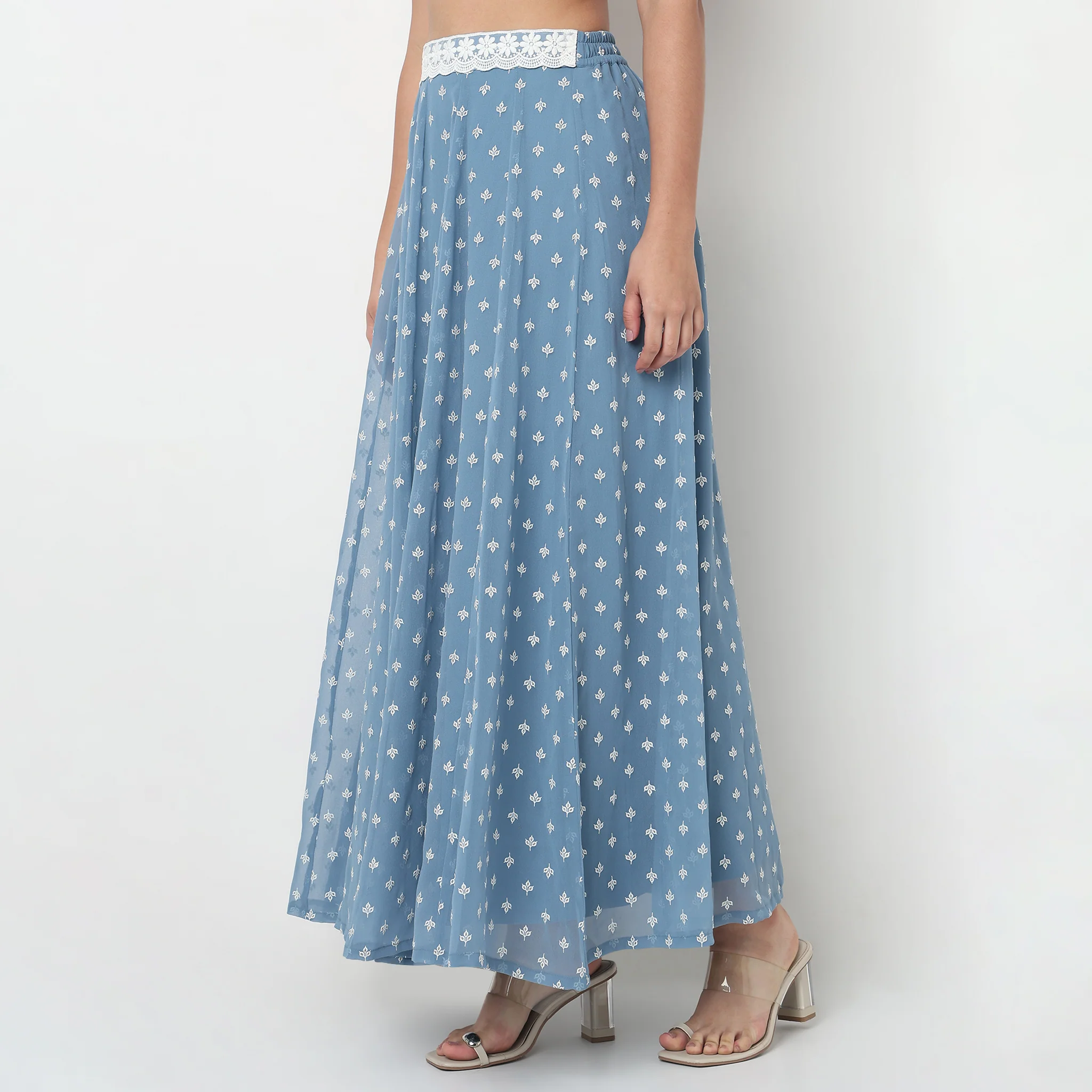 Printed Flared Skirt - Image 5