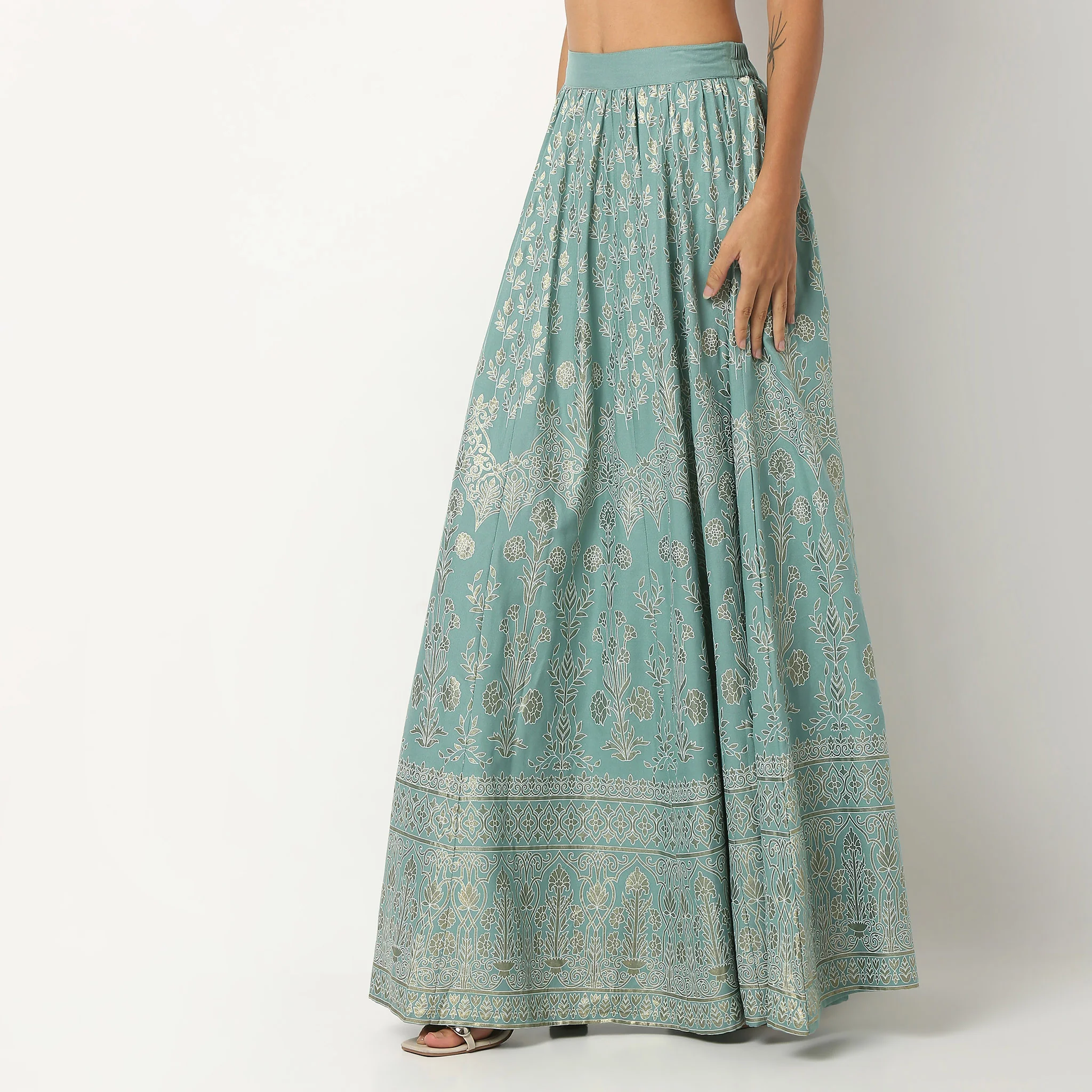 Printed Flared Skirt - Image 5
