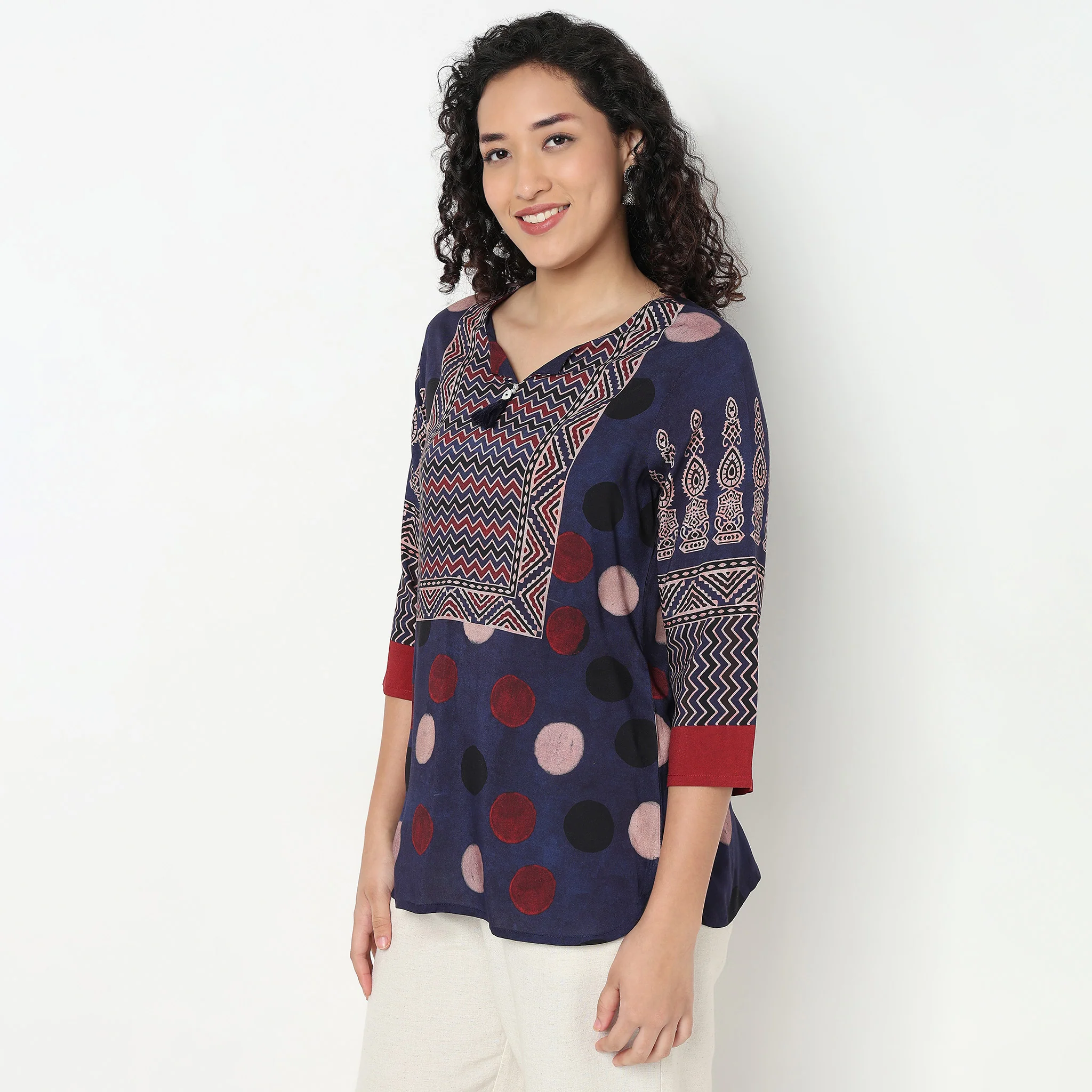 Printed Straight Fit Kurta - Image 5