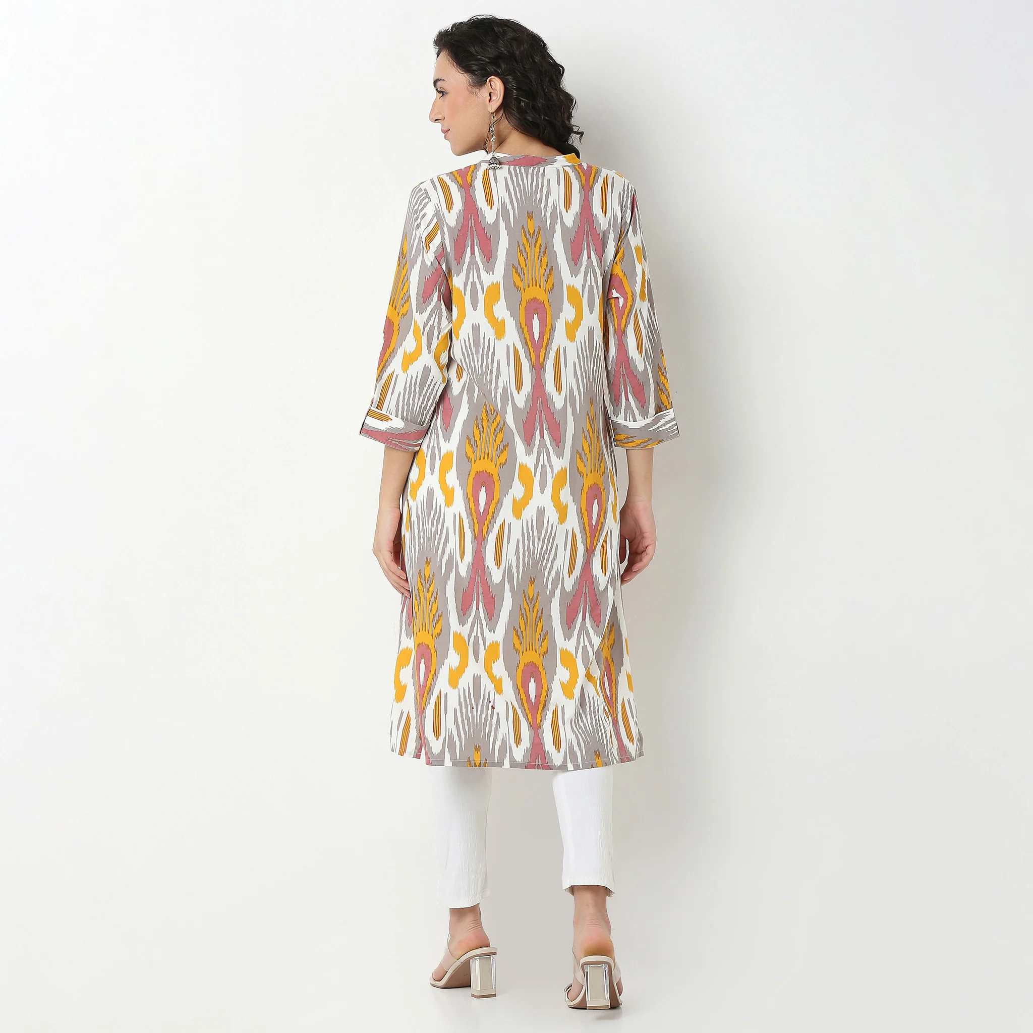Full Placket Long Kurta - Image 3