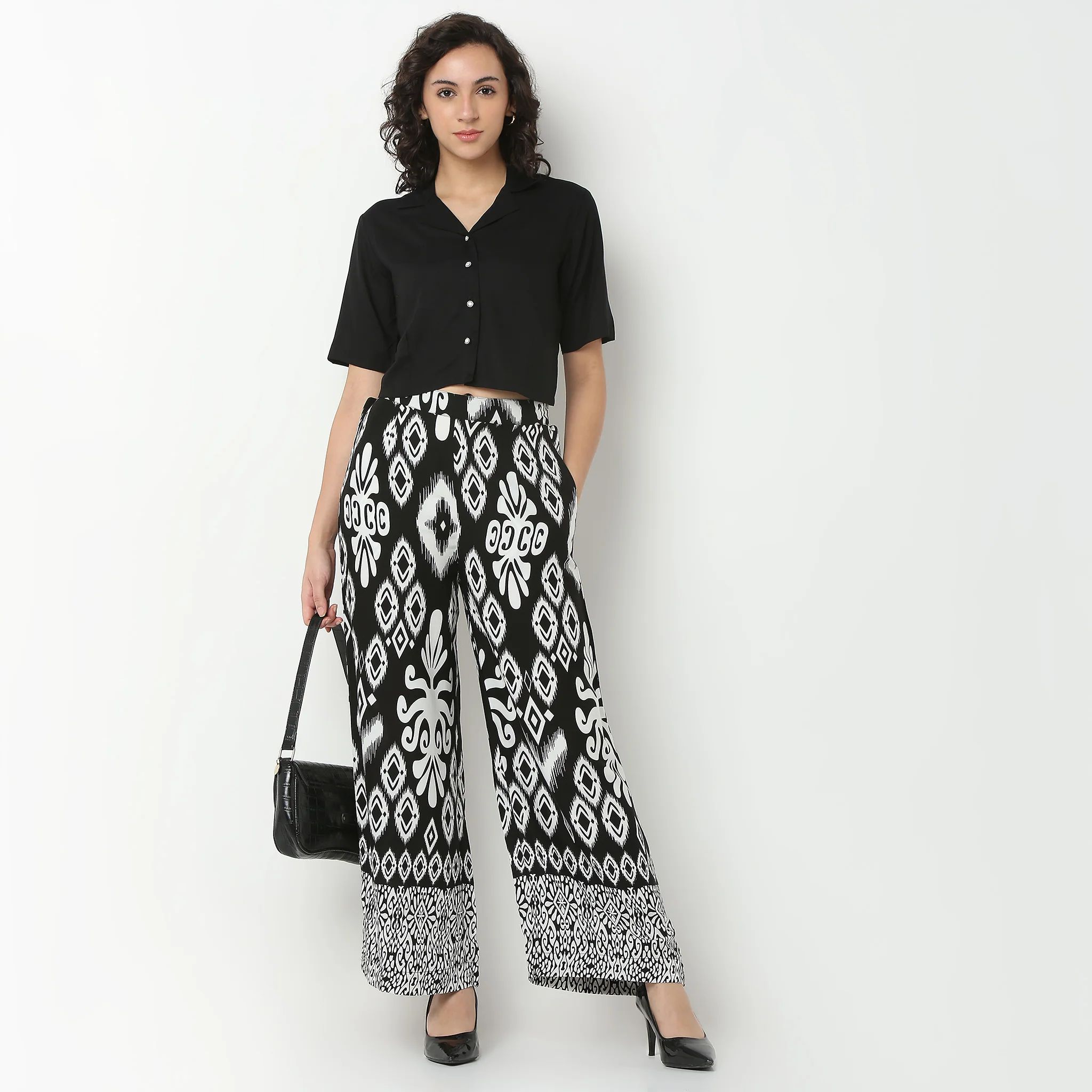 Printed Straight Palazzos