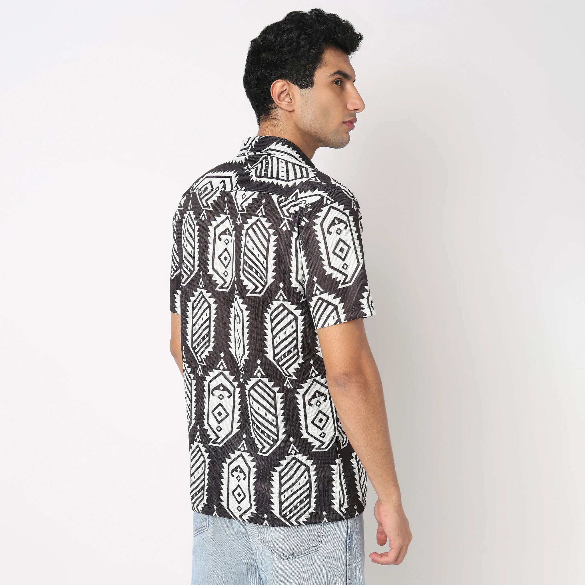 Printed Relaxed Fit Shirt - Image 3