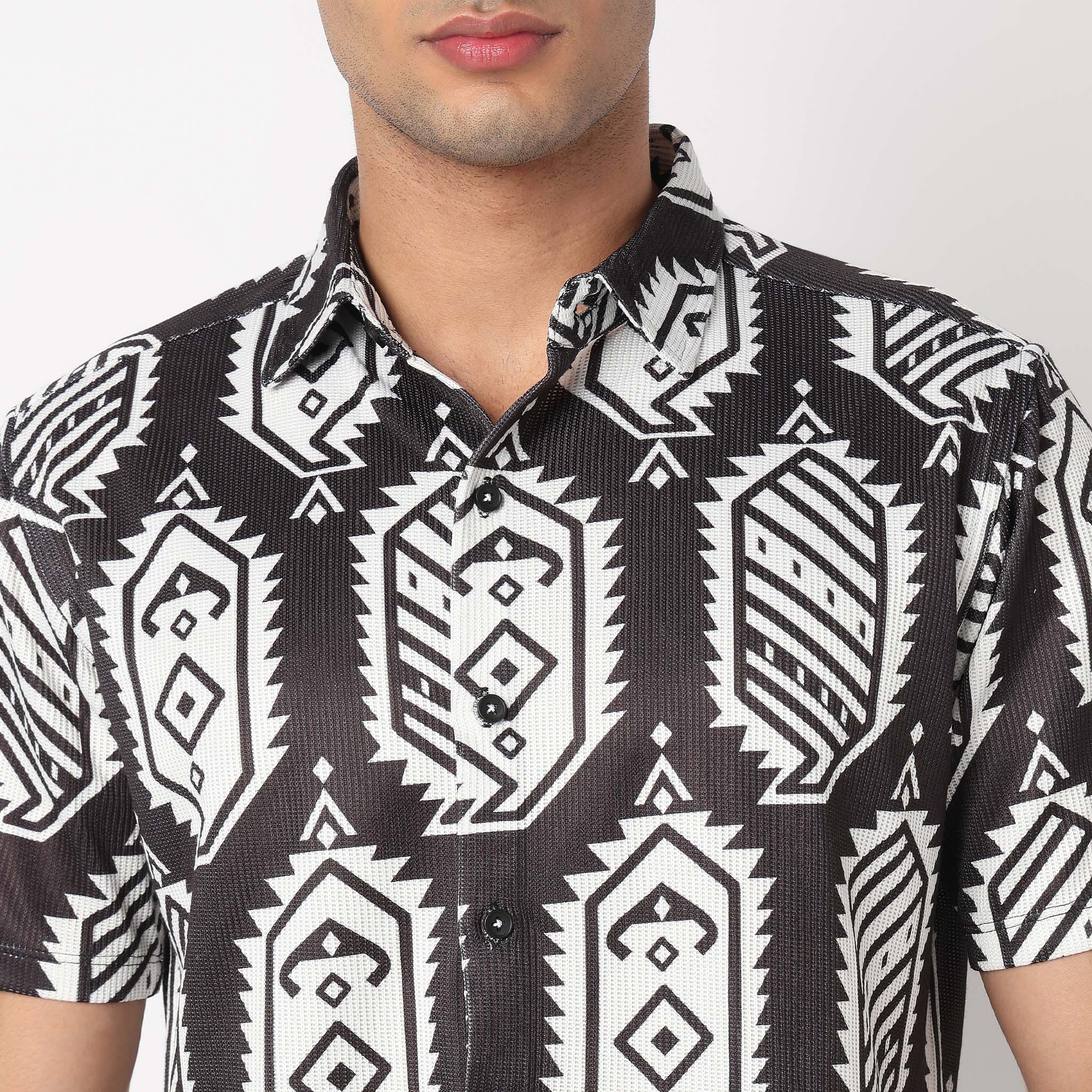 Printed Relaxed Fit Shirt - Image 4