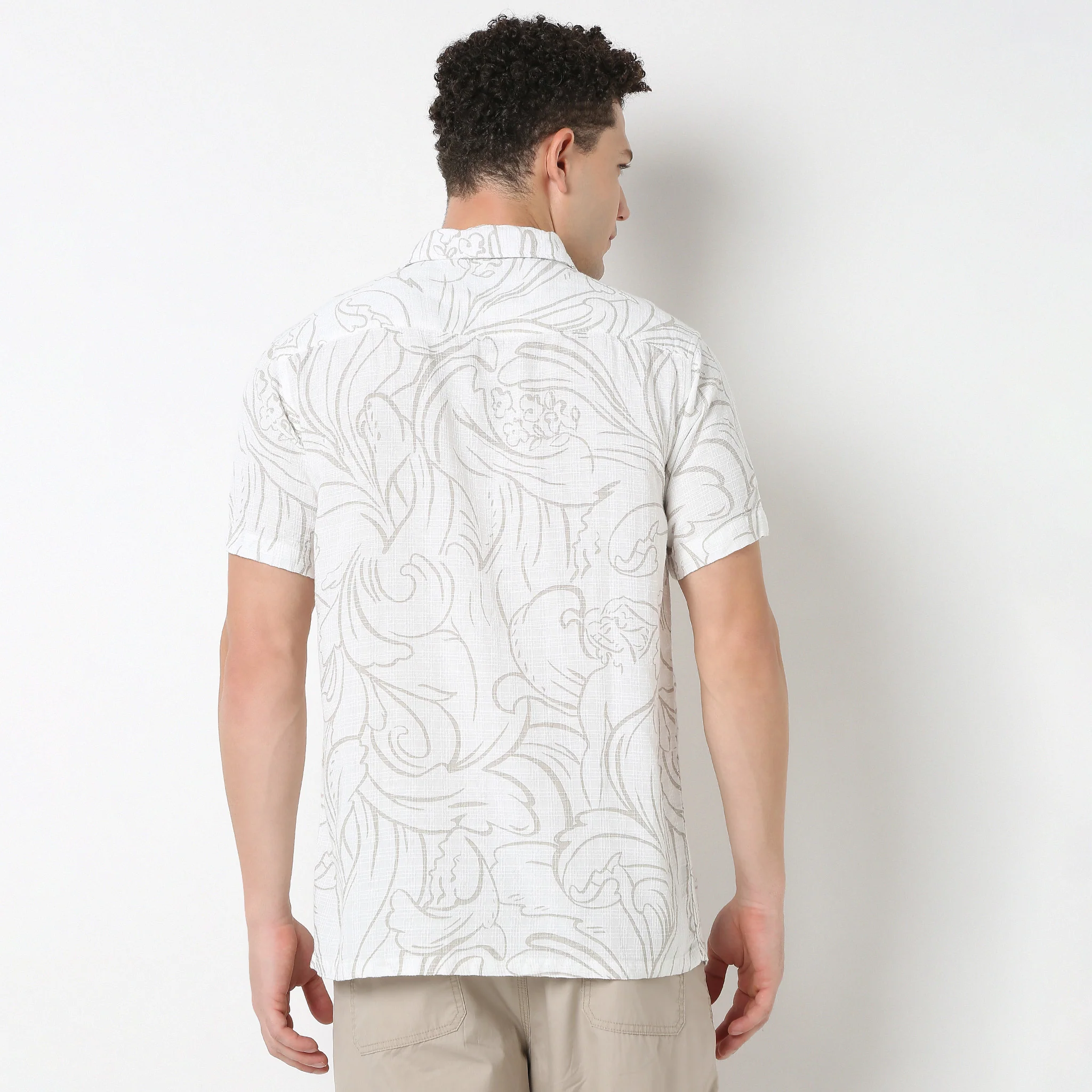 Printed Retreat Half Sleeve Shirt - Image 3