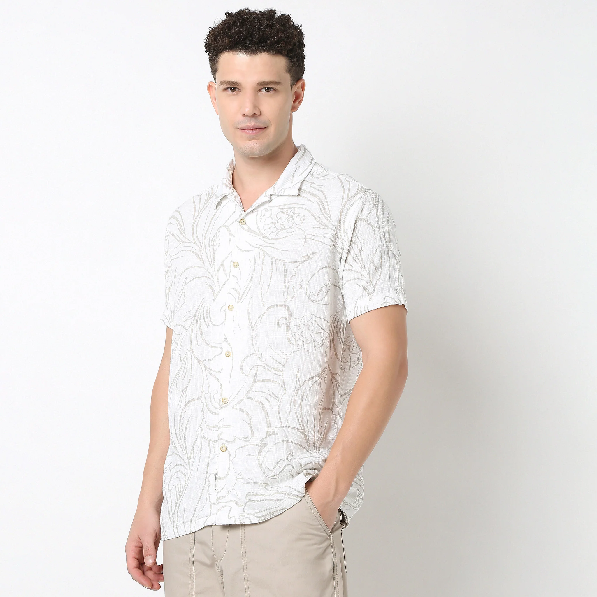 Printed Retreat Half Sleeve Shirt - Image 5