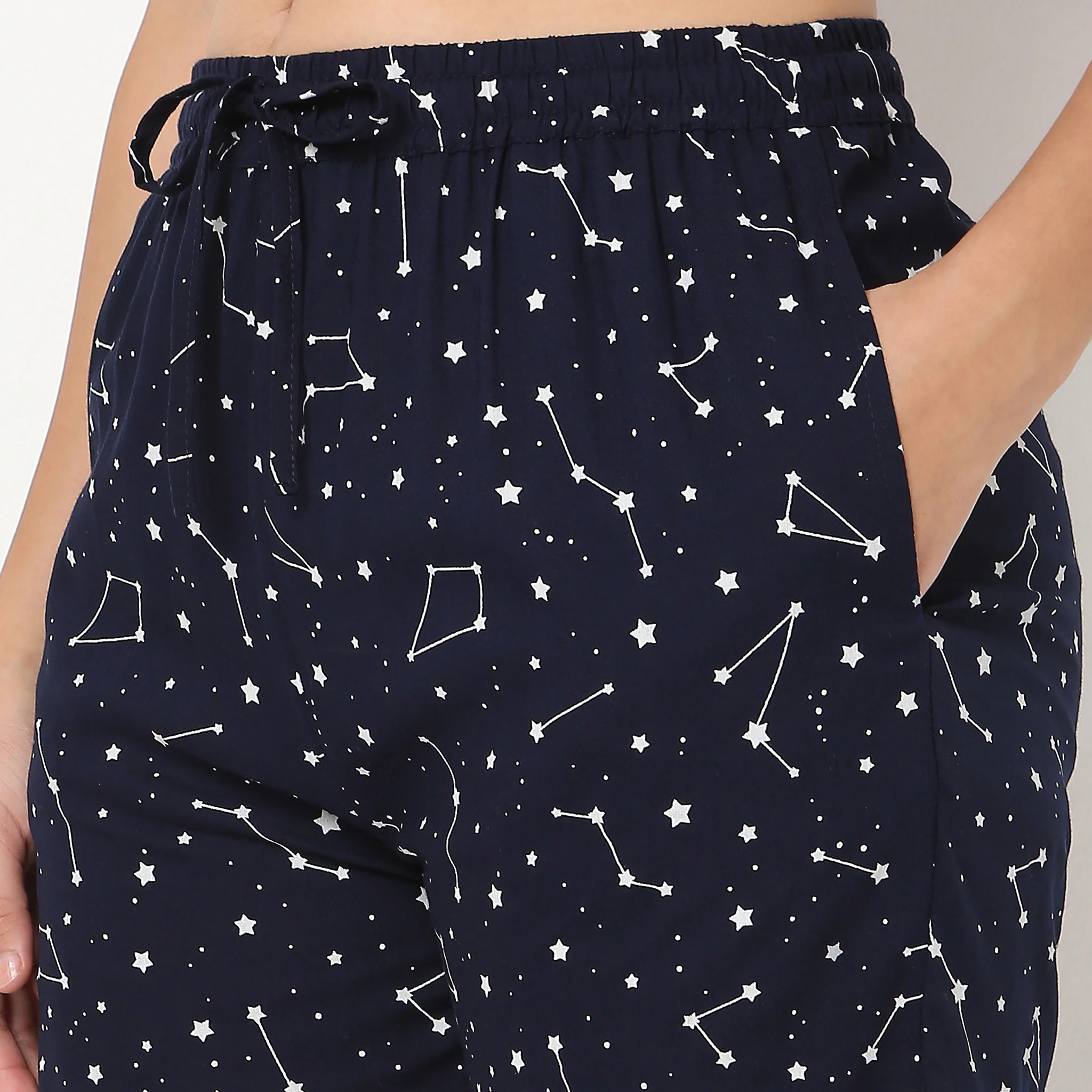 Printed Shirt with Shorts Sleepwear Set - Image 7