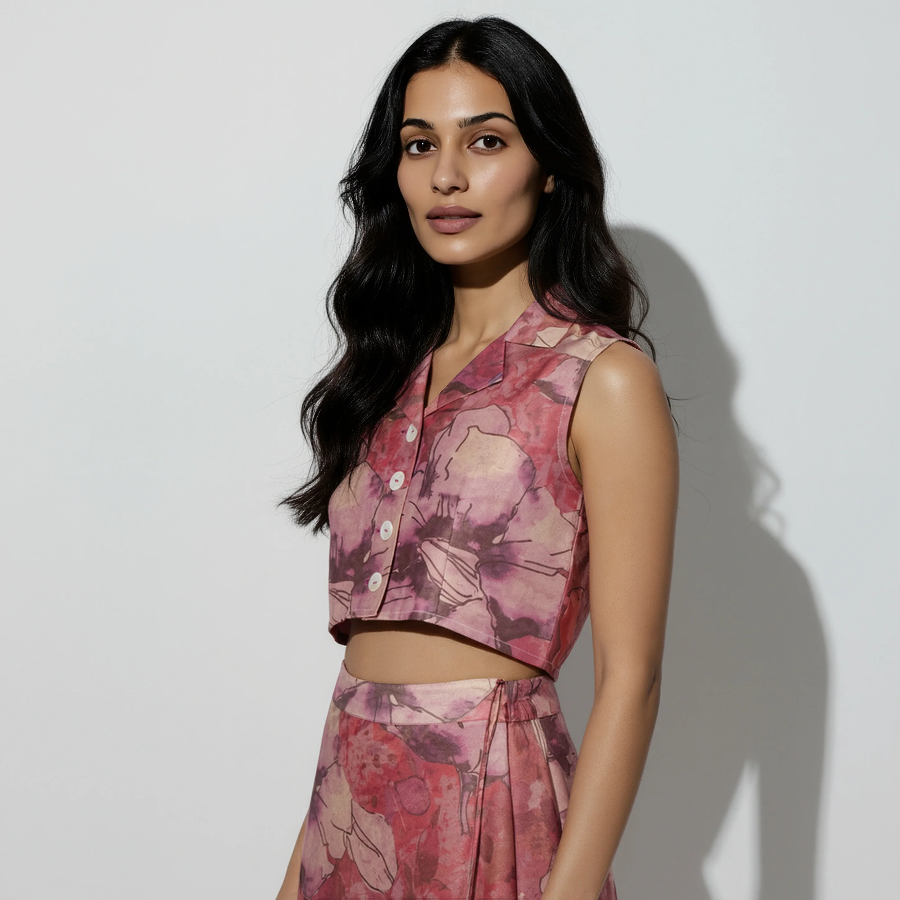 Printed Sleeveless Crop Top - Image 5